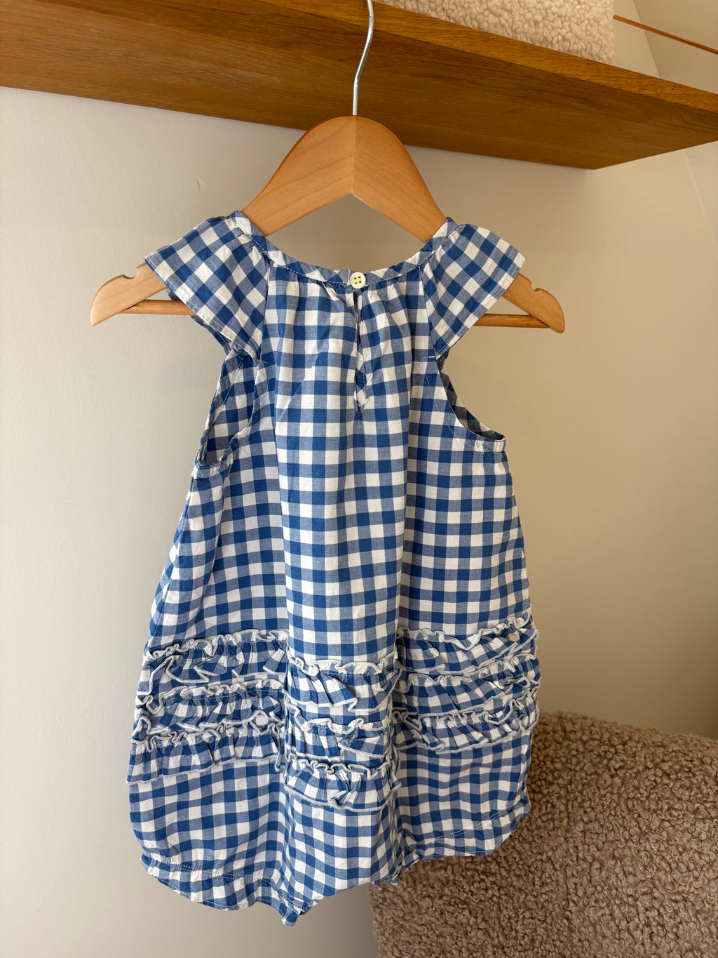 petit bateau - boxpakje blauw vichy ruitjes - 86