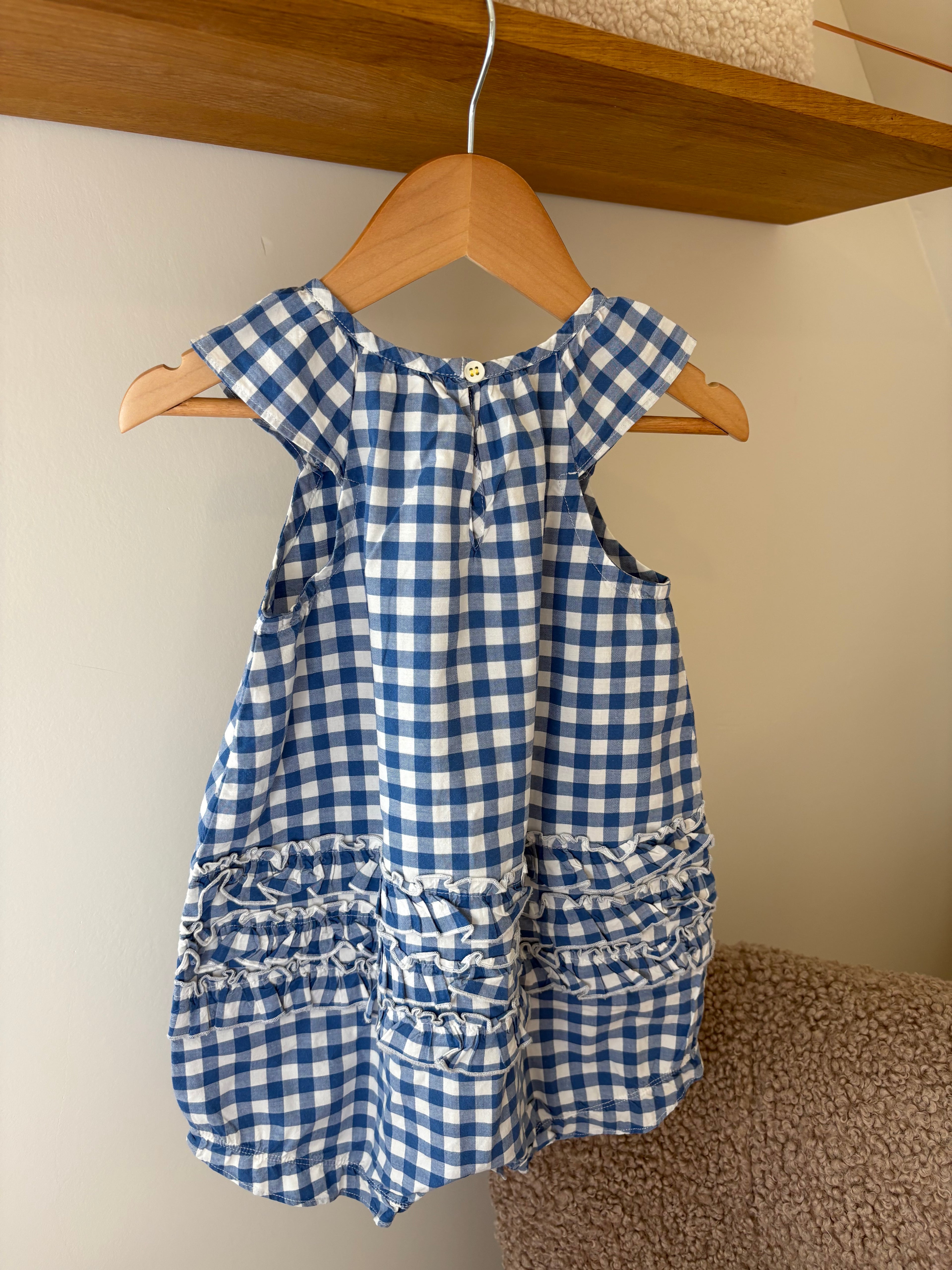 petit bateau - boxpakje blauw vichy ruitjes - 86