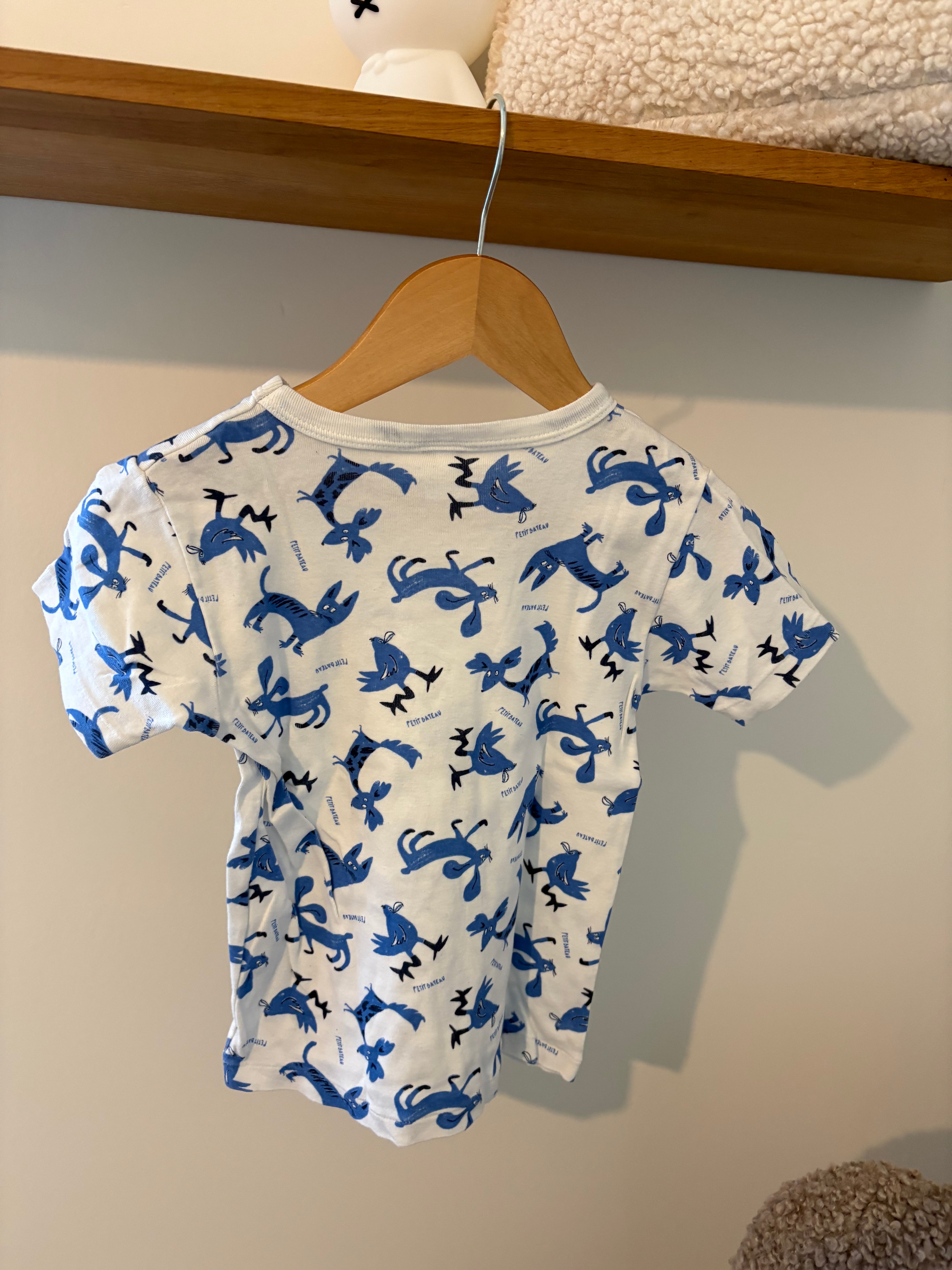 Petit Bateau - tshirt diertjes - 6Y
