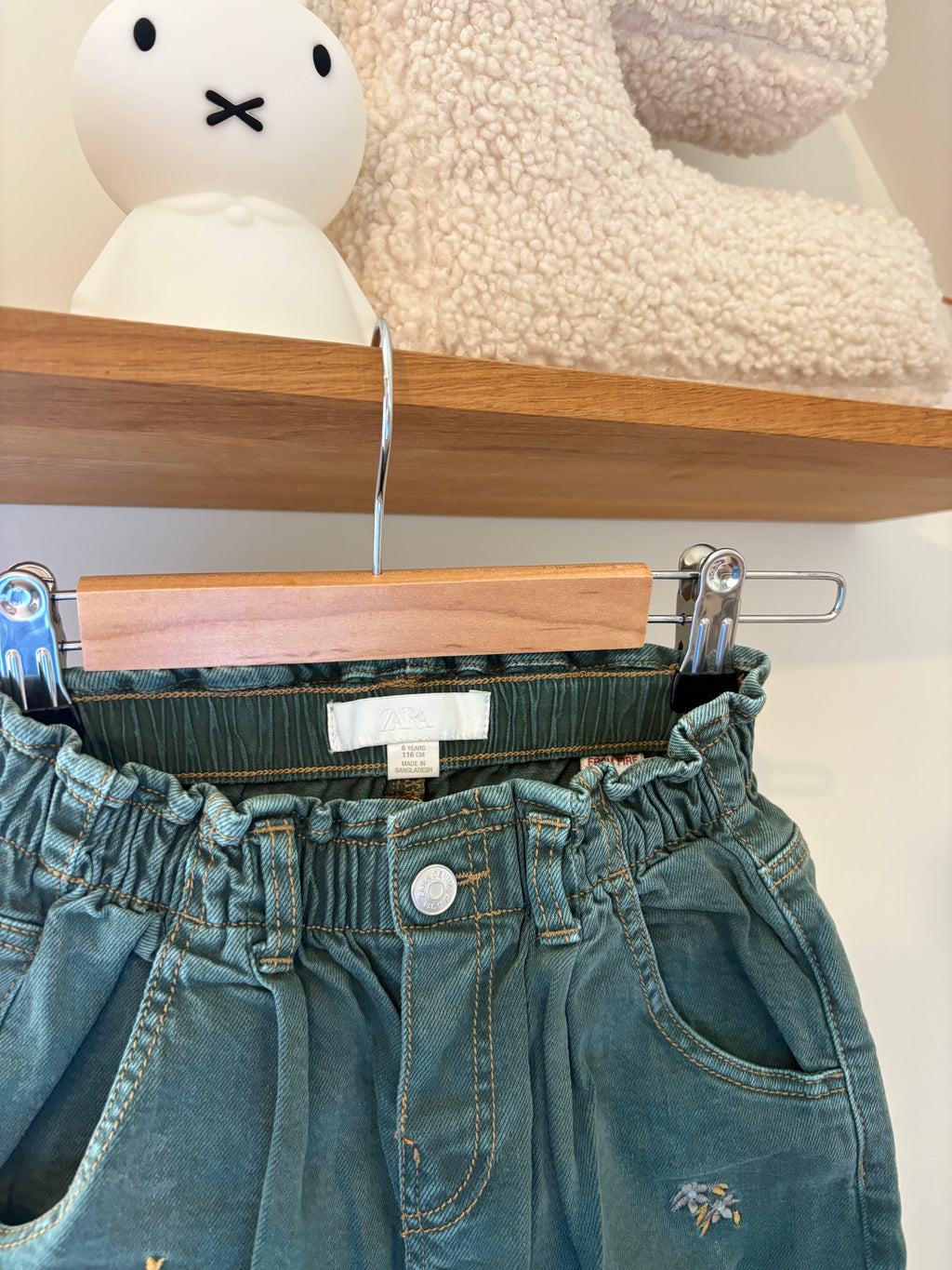 Zara - groene jeans - 116