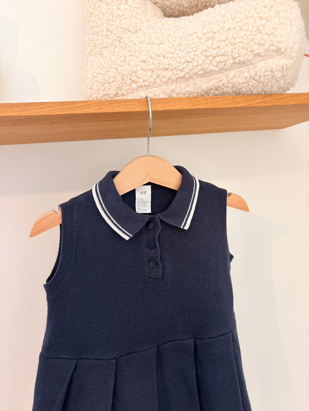 H&M - blauw jurkje (katoen) - 80