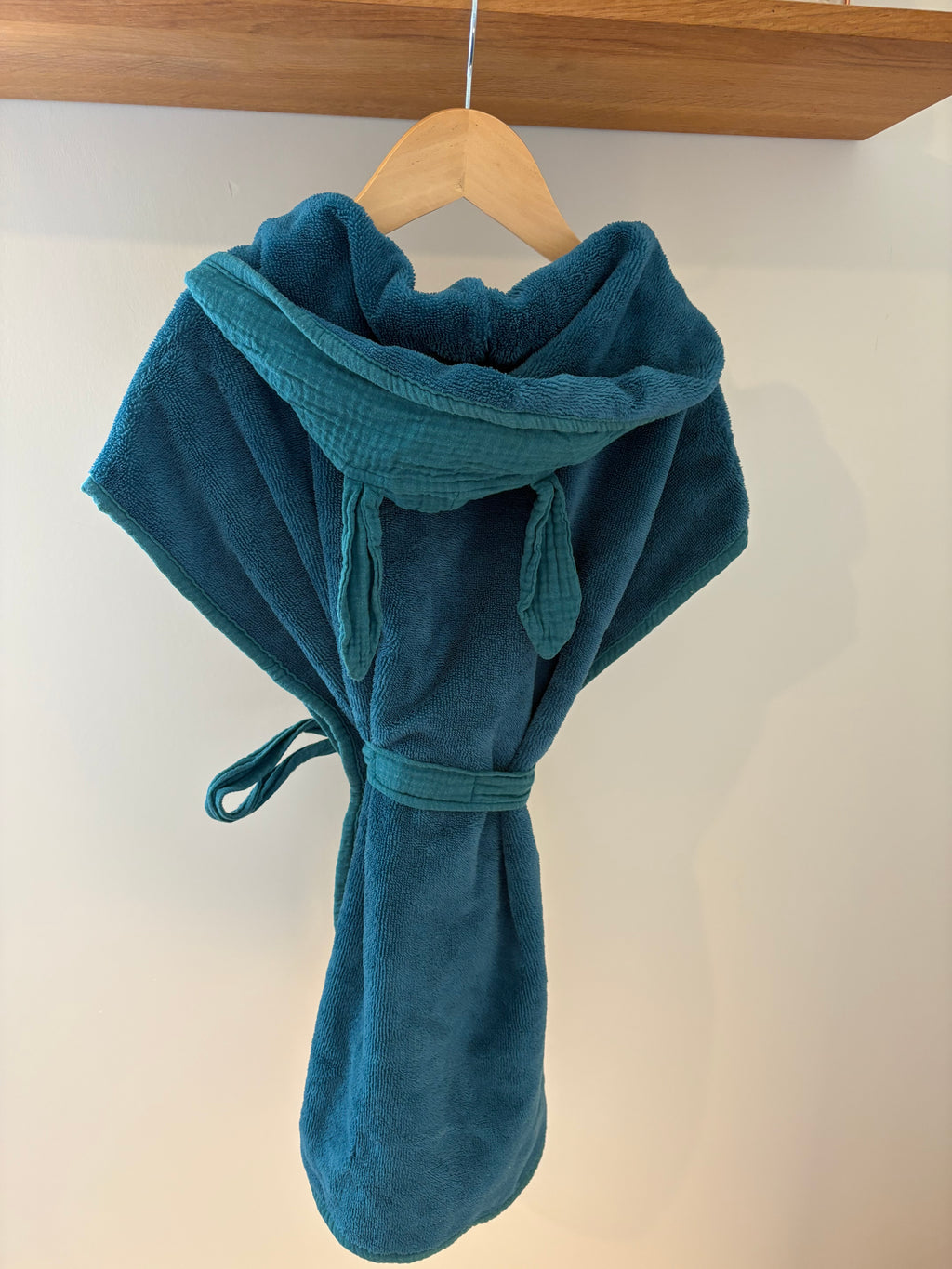 BB&Co - blauwe poncho/badjas - 2/4Y