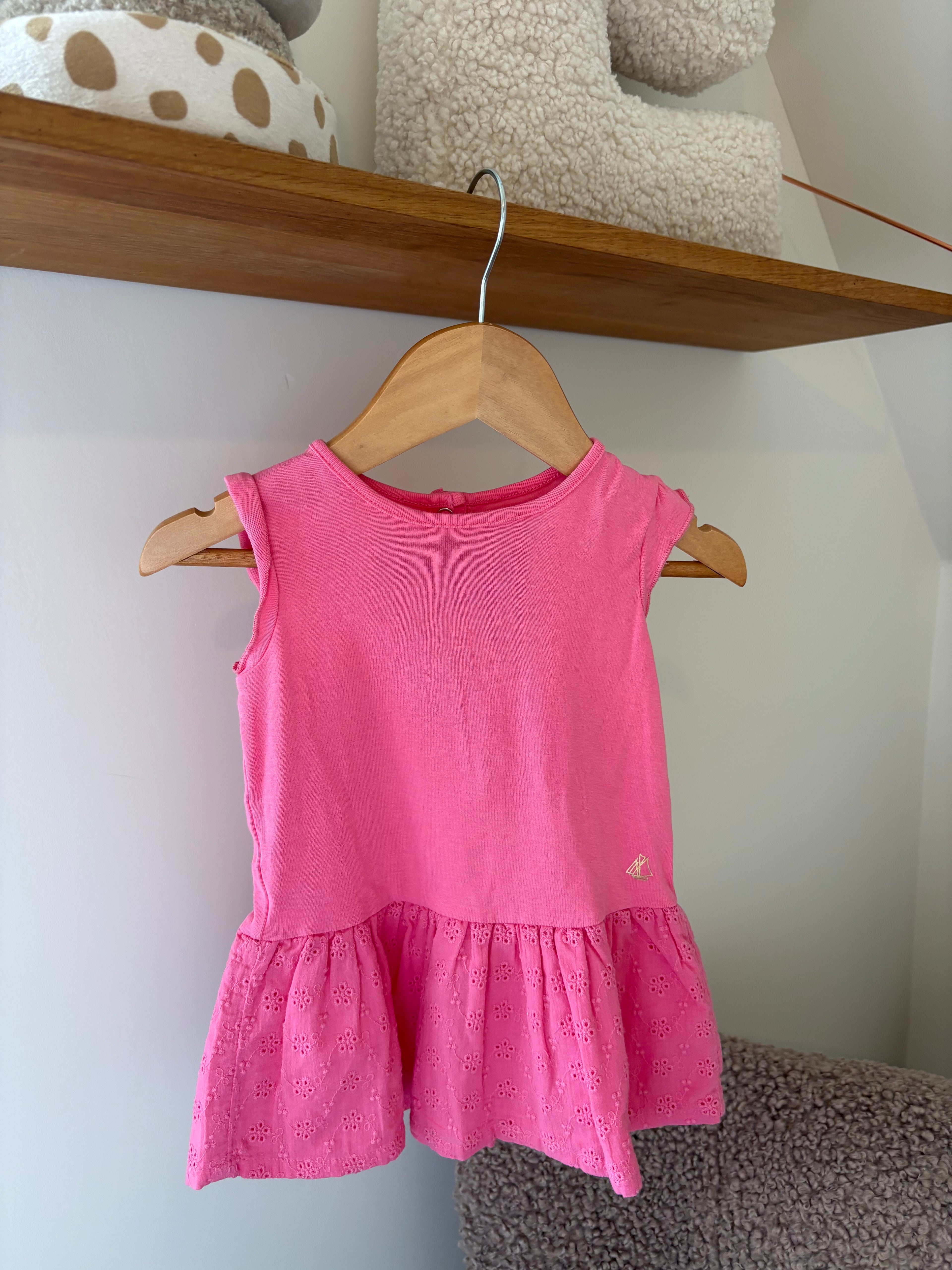 Petit Bateau - roze jurkje - 72