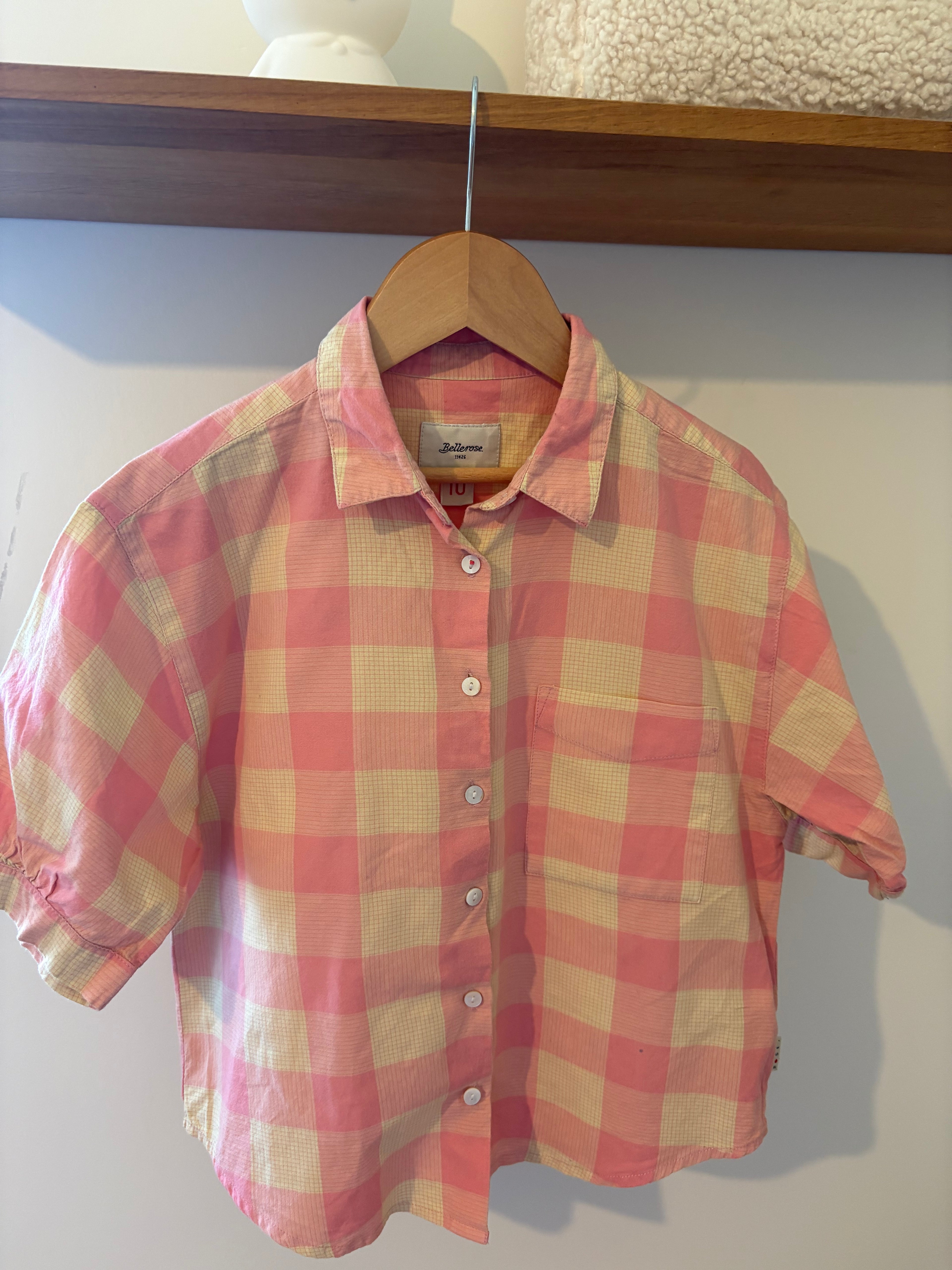 Bellerose - blouse roze/geel - 10