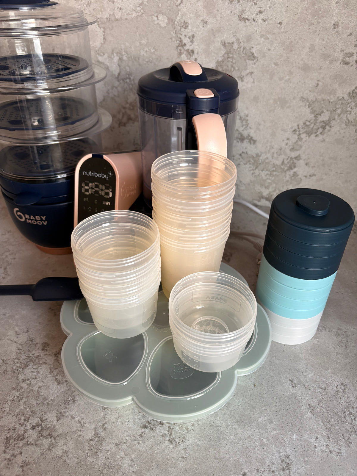 Babymoov - 5-in-1 multifunctionele baby robot Nutribaby(+) XL (inlusief potjes & silicone van Béaba)