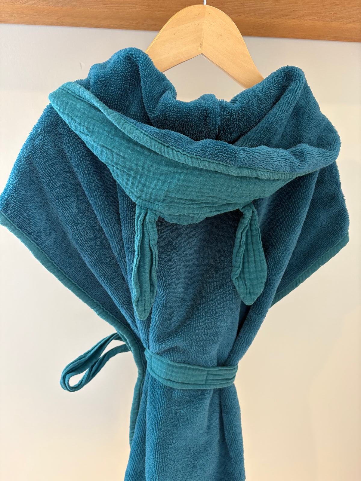 BB&Co - blauwe poncho/badjas - 2/4Y
