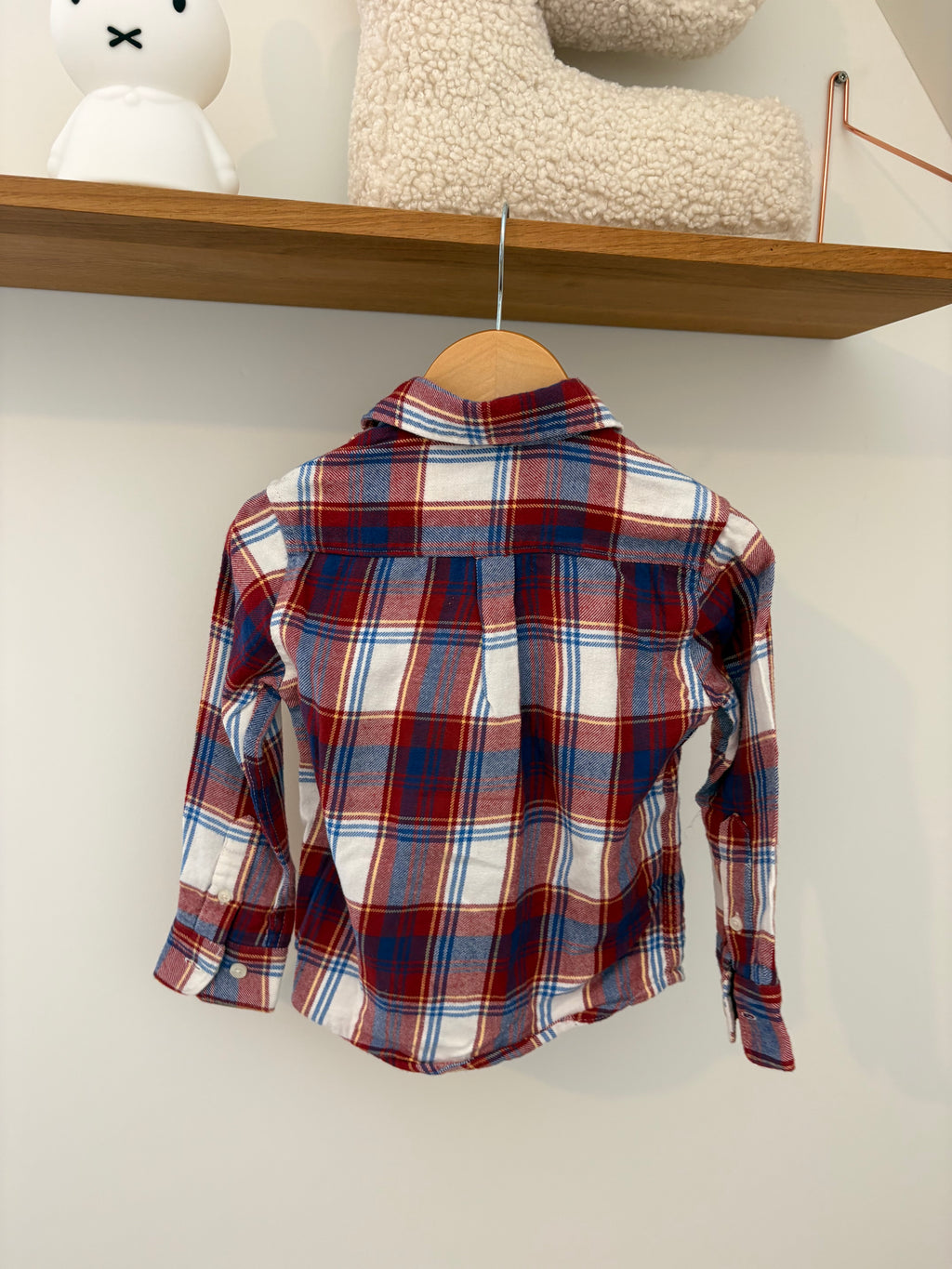 American Outfitters - hemd rode ruitjes - 4Y