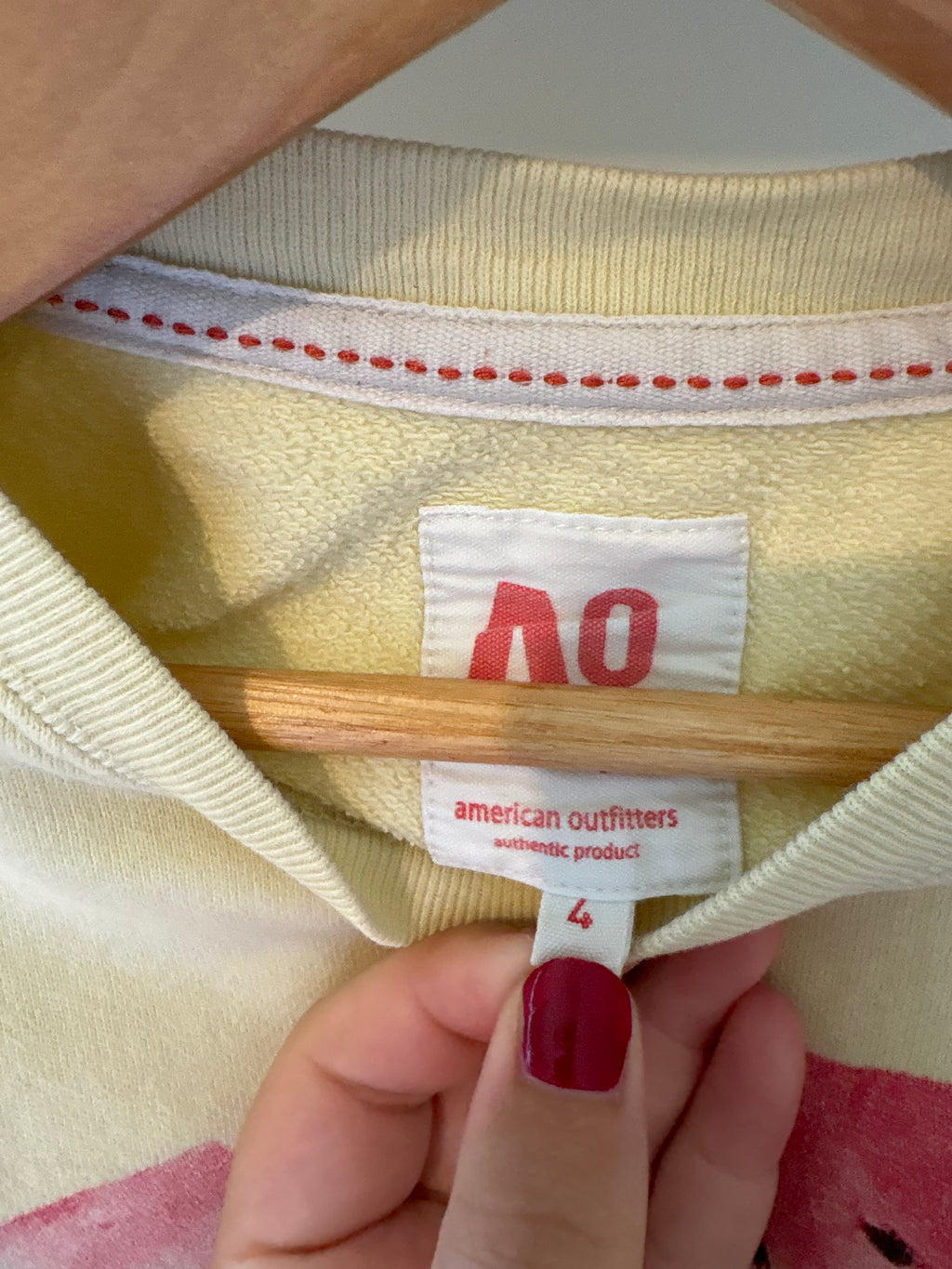 American Outfitters - gele trui watermeloen - 4Y