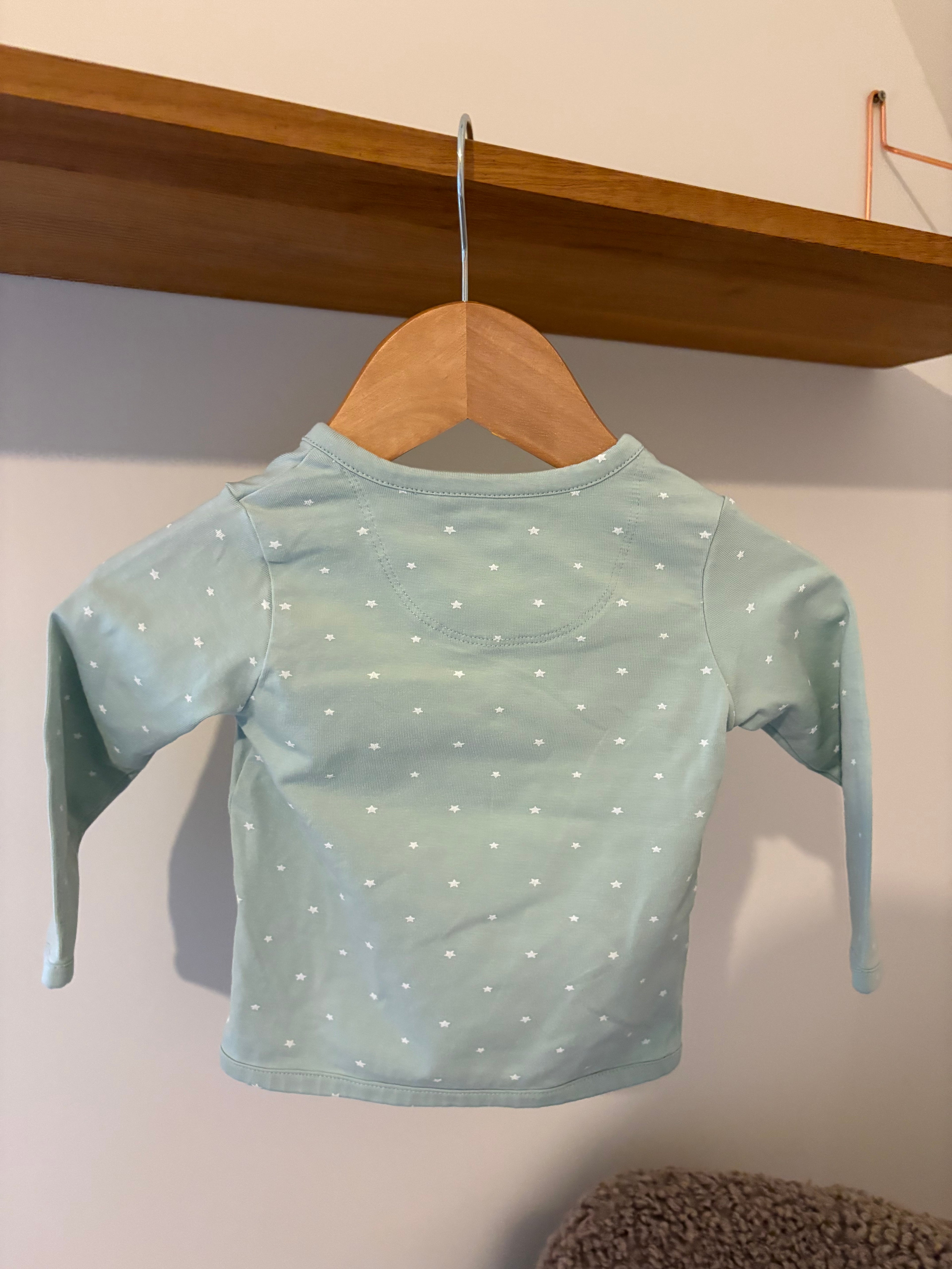 Noppies - turquoise topje met lange mouwen - 68