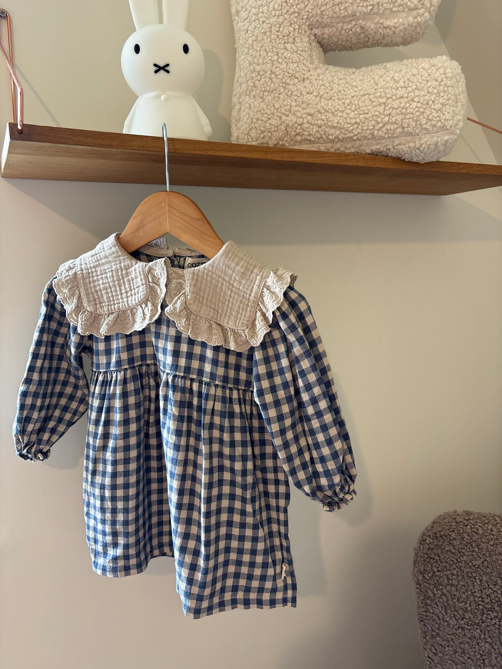 My Little Cozmo - blauw jurkje met kraagje - 18M