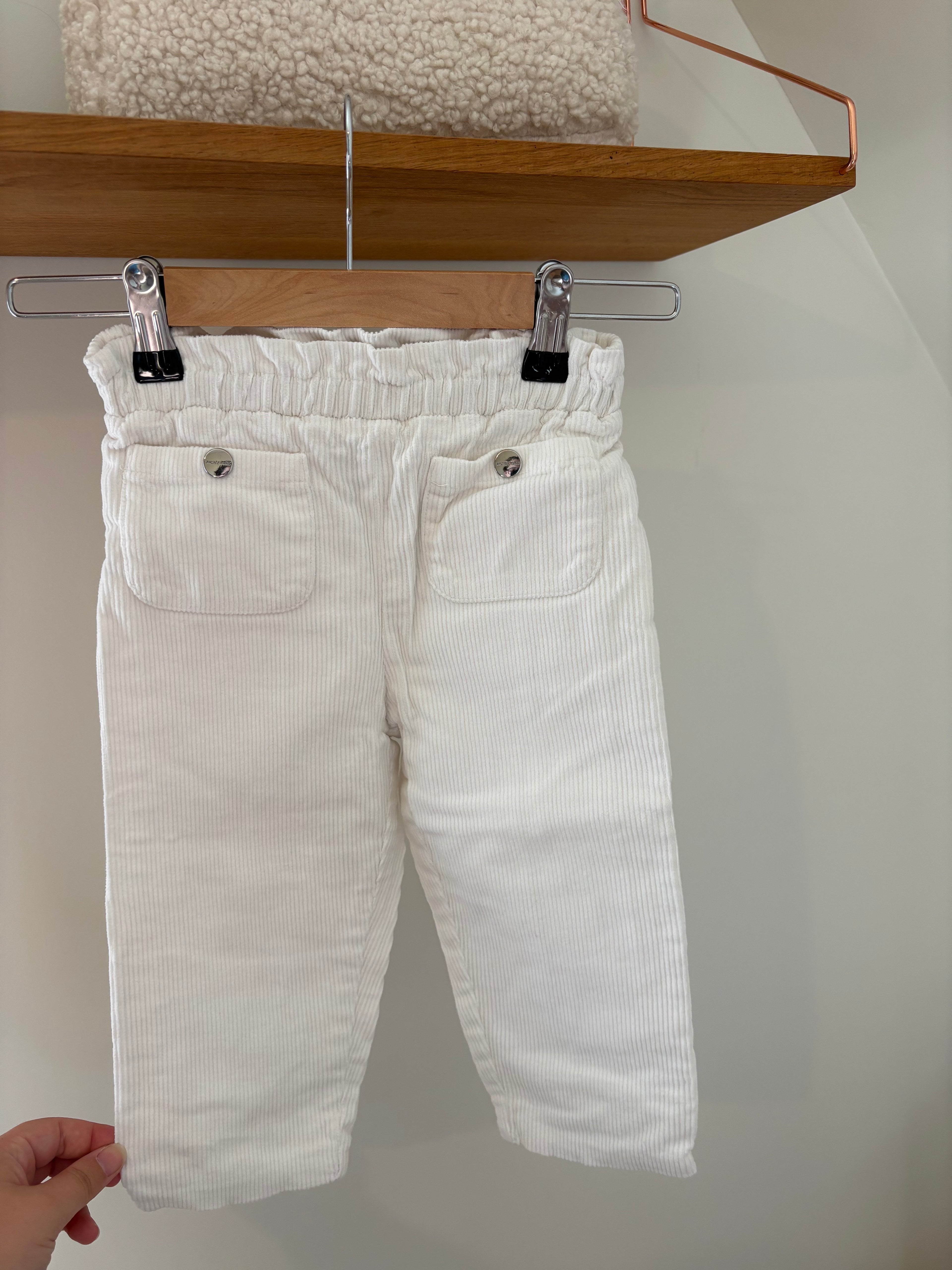 Jacadi - witte corduroy broek - 86
