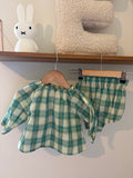 Vintage - groen setje - 98/104