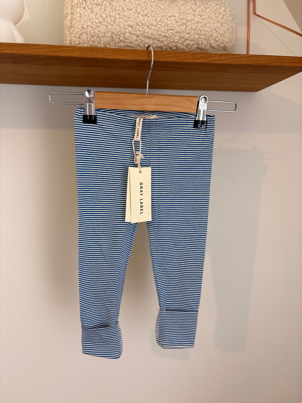 Gray Label - broekje blauw/witte streepjes - 1/2Y