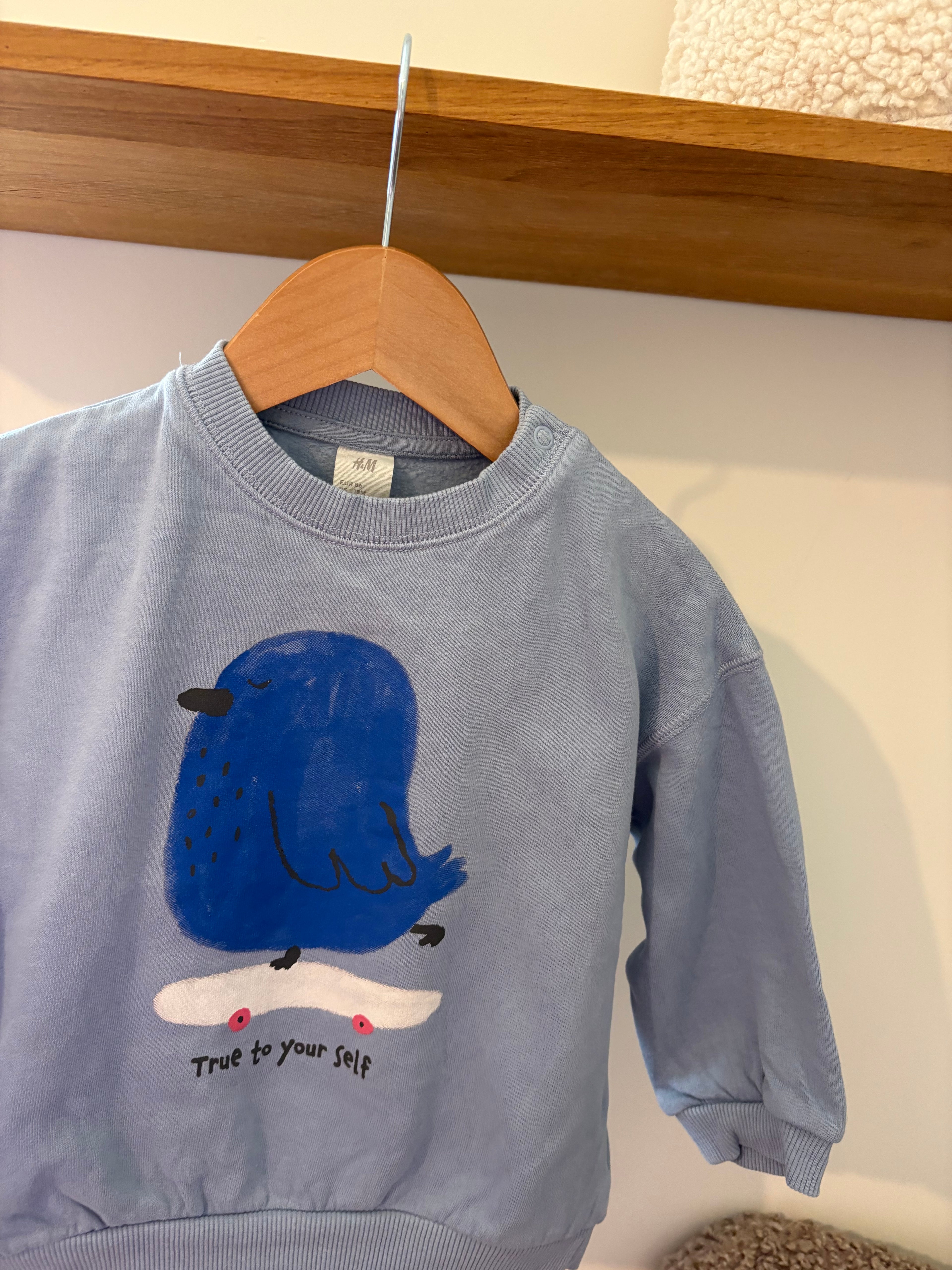 H&M - trui vogel - 18M