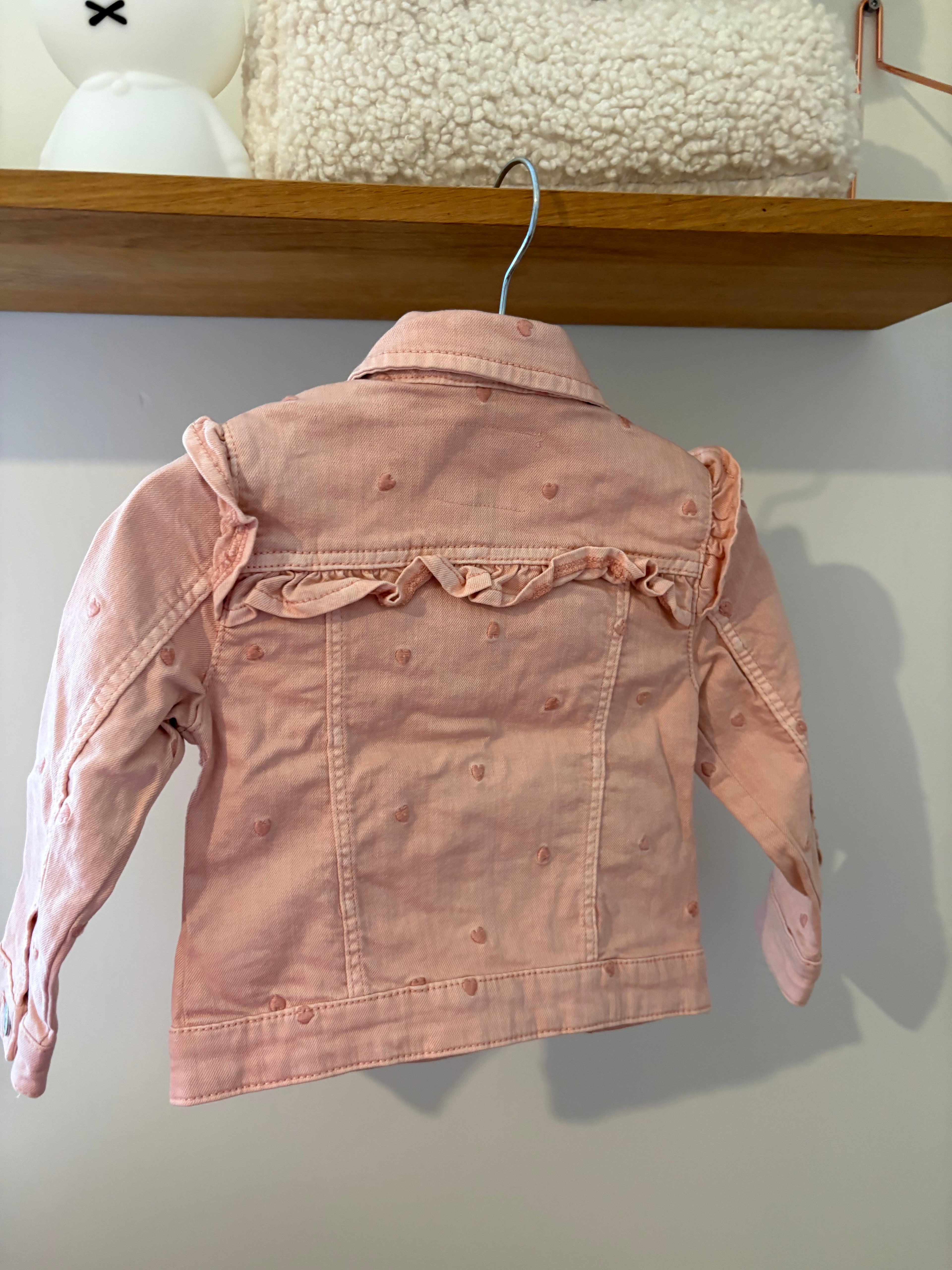C&A - roze jeansjasje - 92