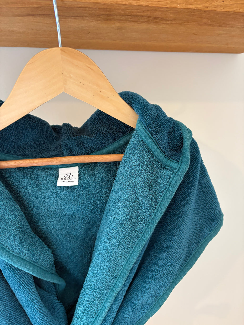 BB&Co - blauwe poncho/badjas - 2/4Y