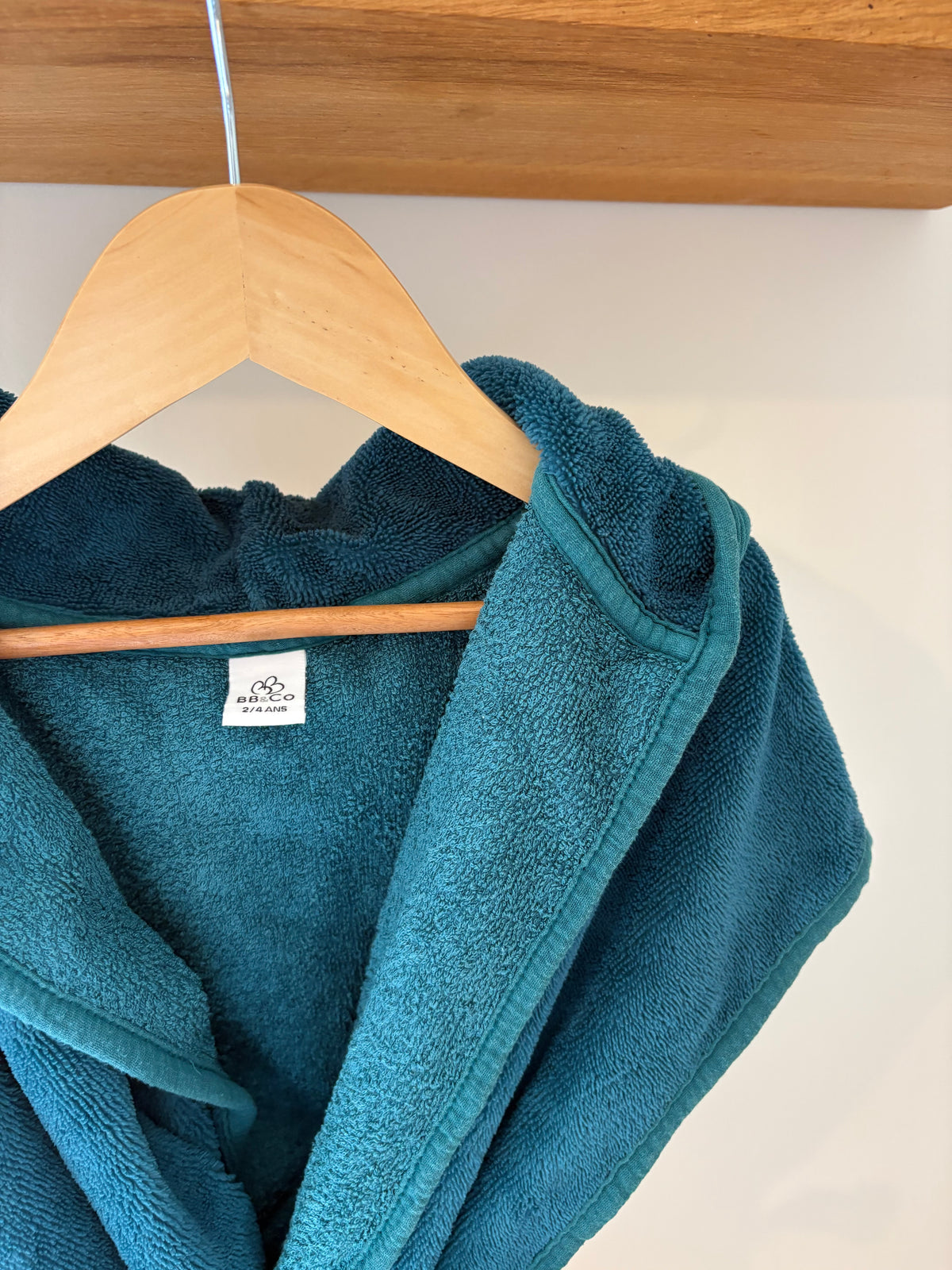 BB&Co - blauwe poncho/badjas - 2/4Y
