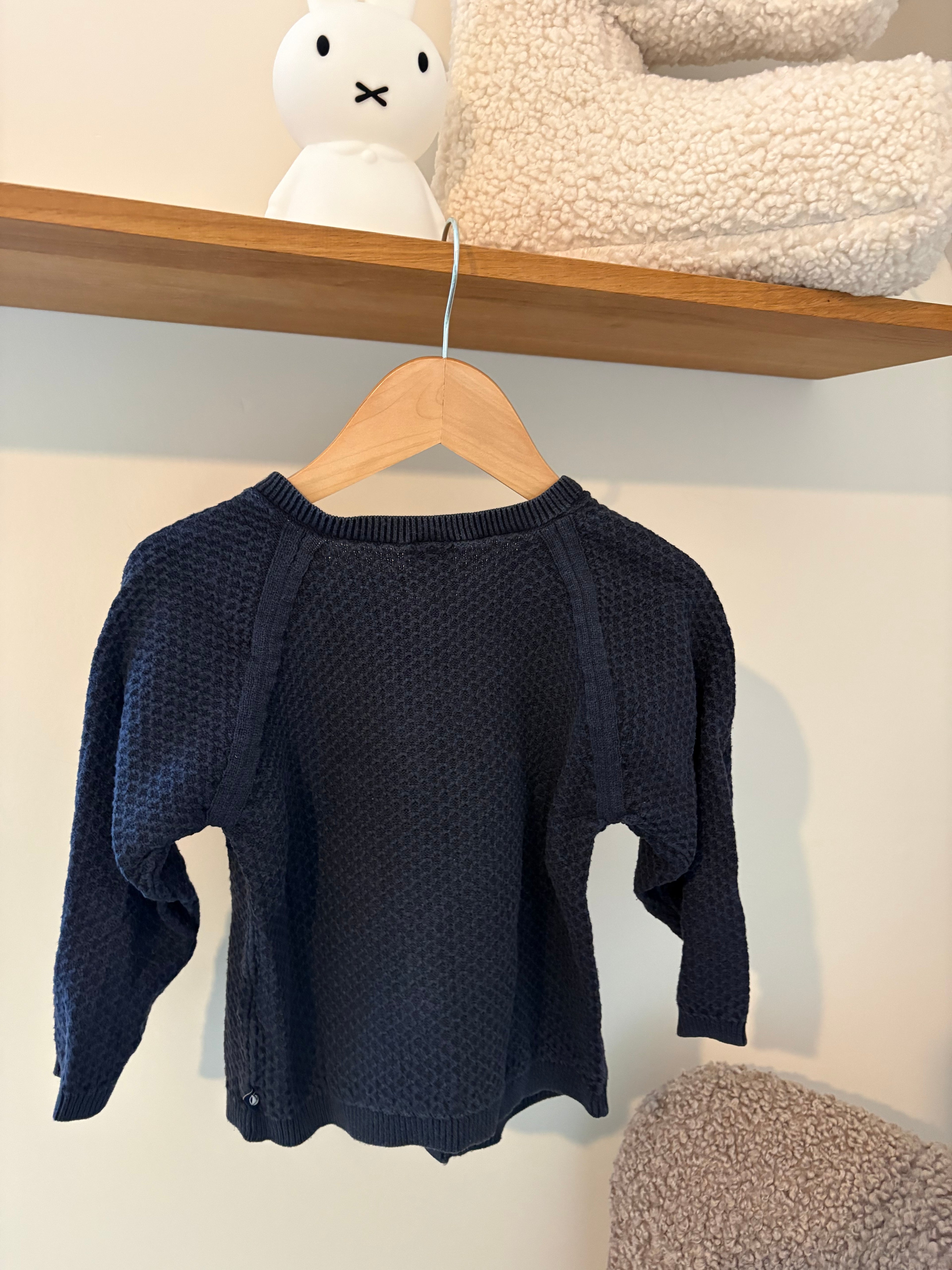 Petit Bateau - marineblauw truitje - 5Y