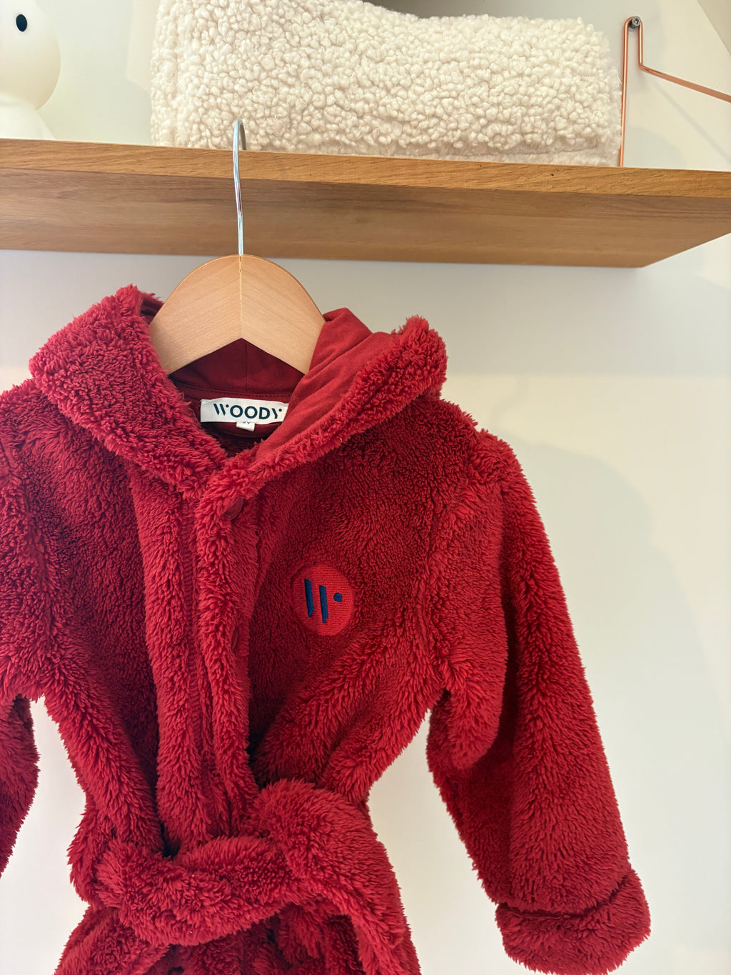 Woody - badjas rood - 98