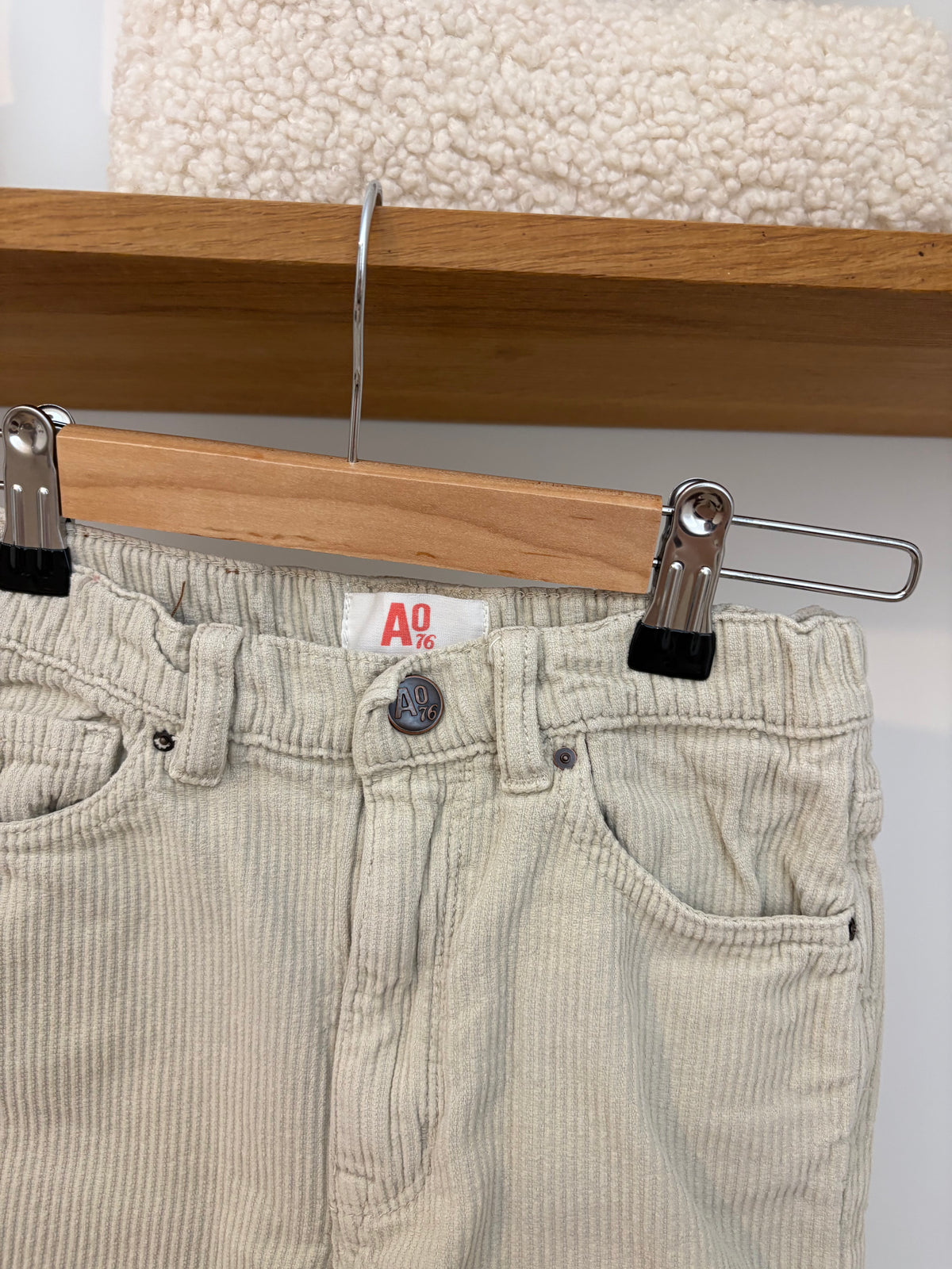 American Outfitters - corduroy broek wit - 8Y