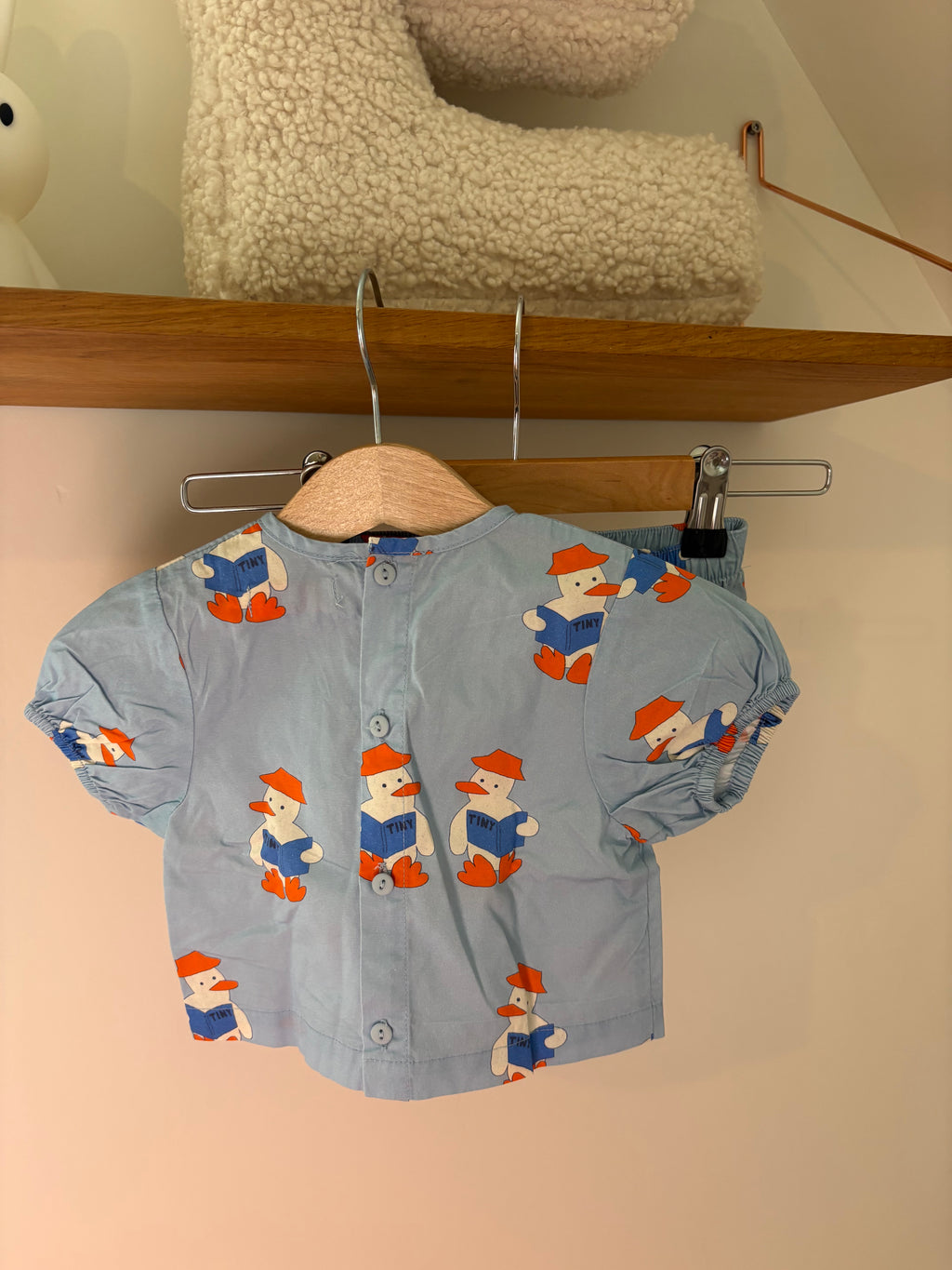 Tiny Cottons - blauw setje eend - 6M