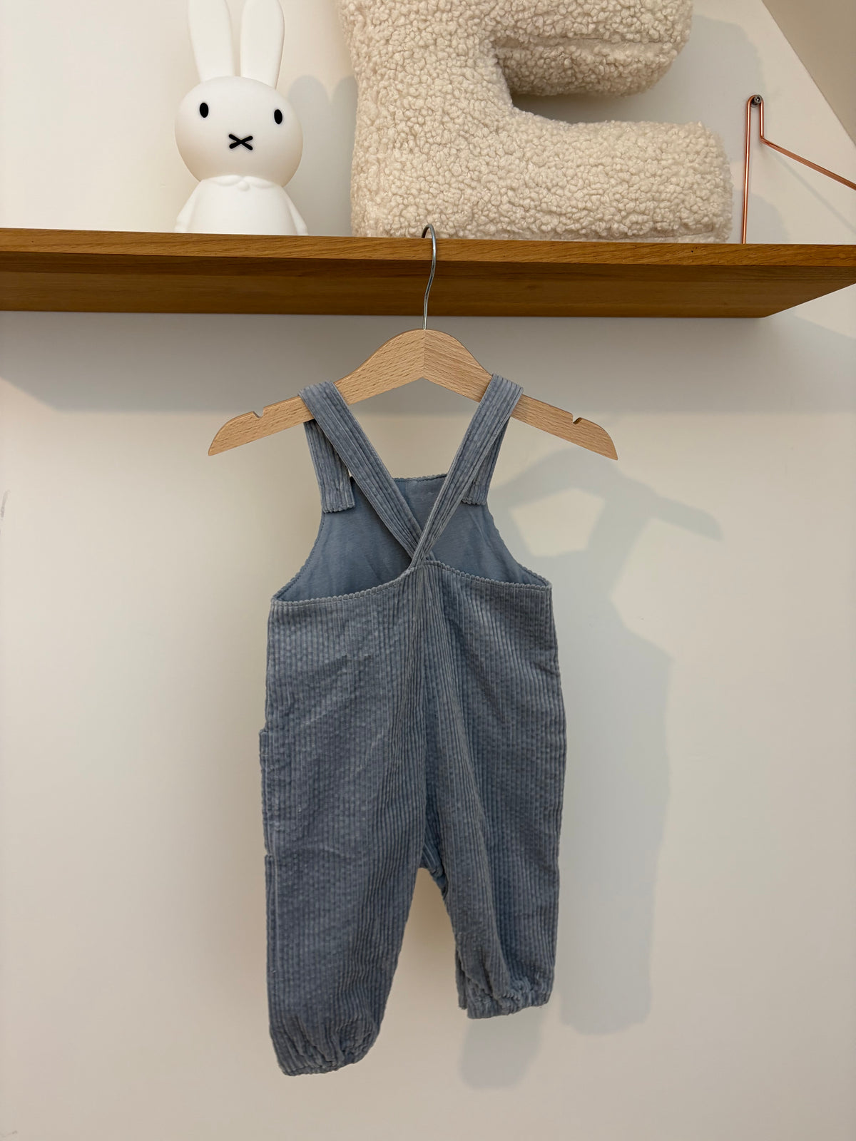 Zara- corduroy blauw salopette - 68