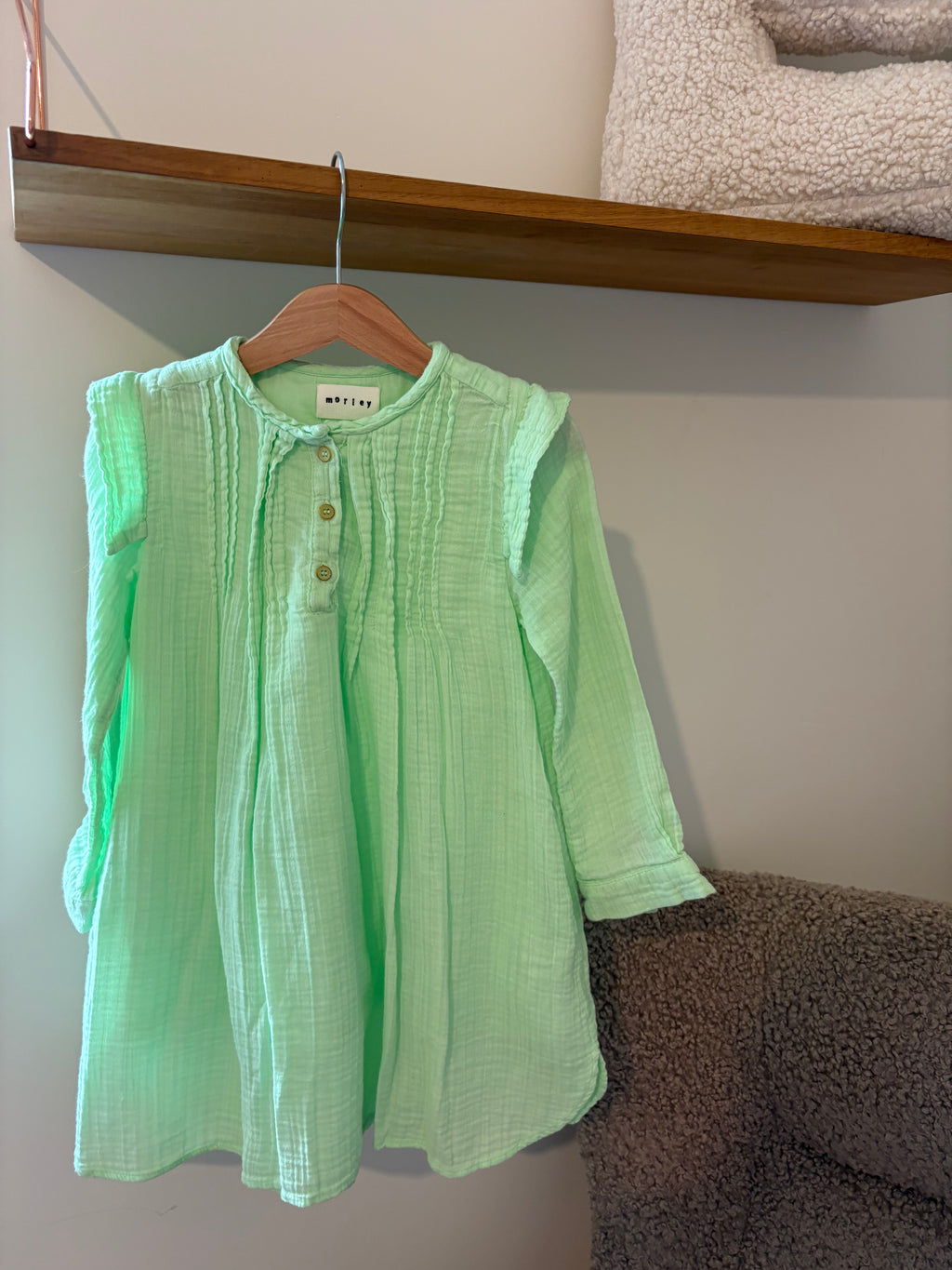 Morley - groen jurkje - 3/4Y