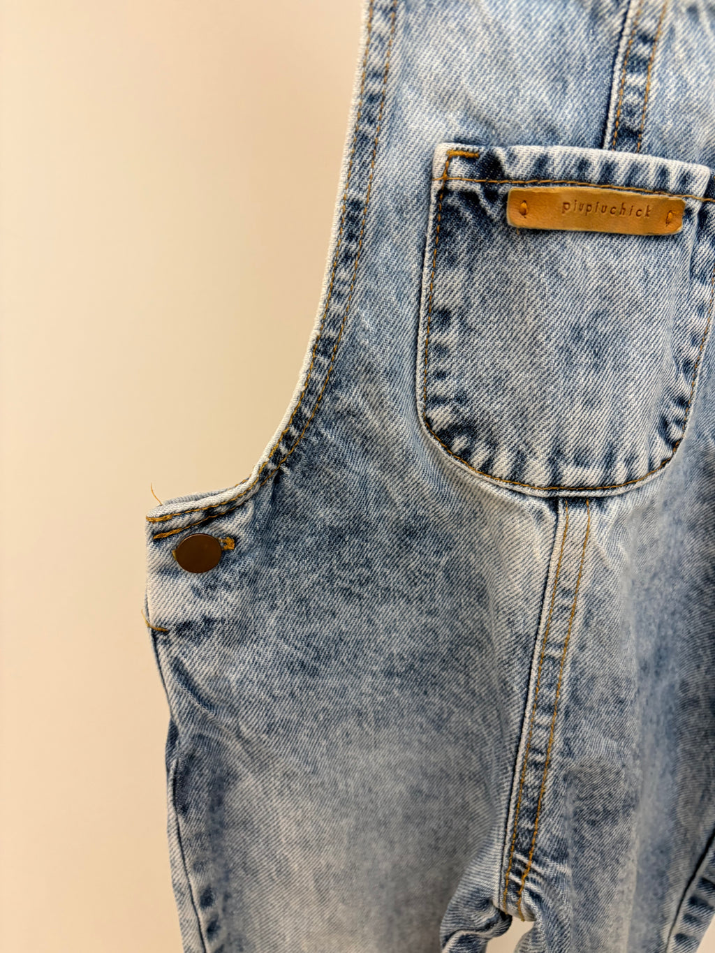 Piupiuchick - denim salopette - 18M