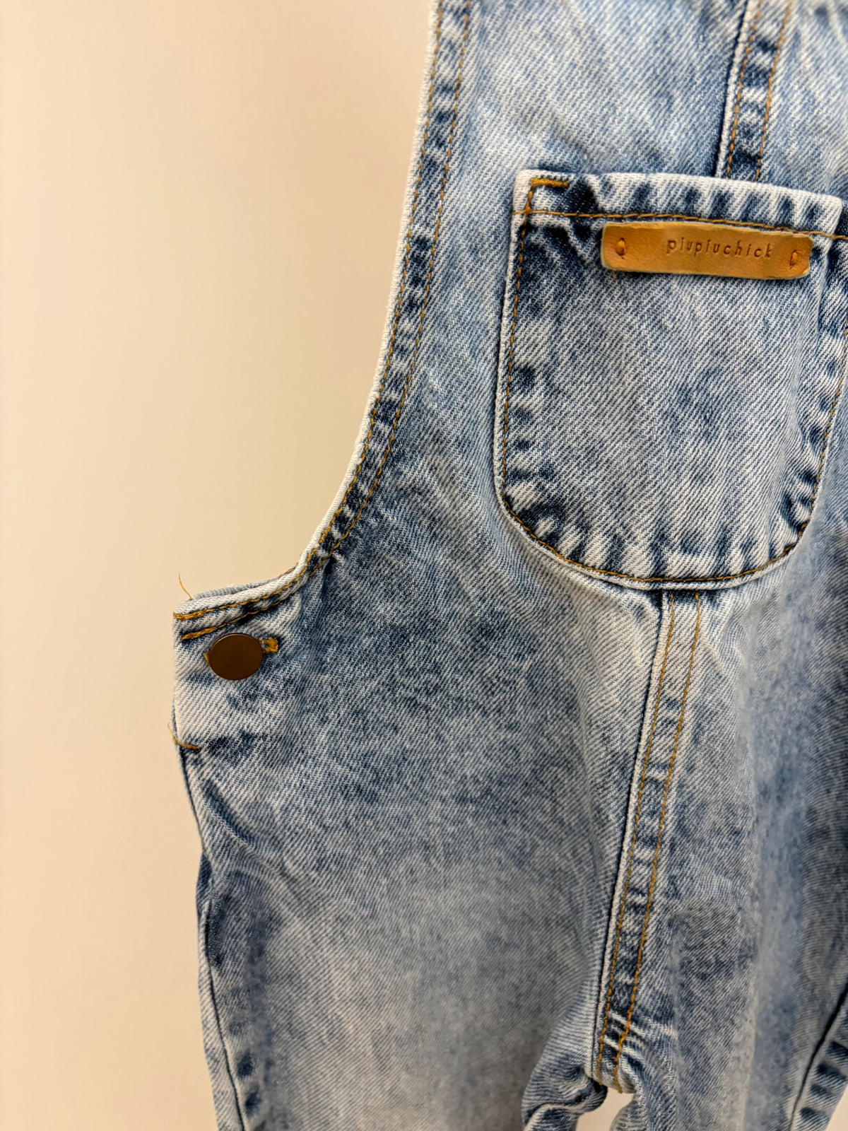 Piupiuchick - denim salopette - 18M