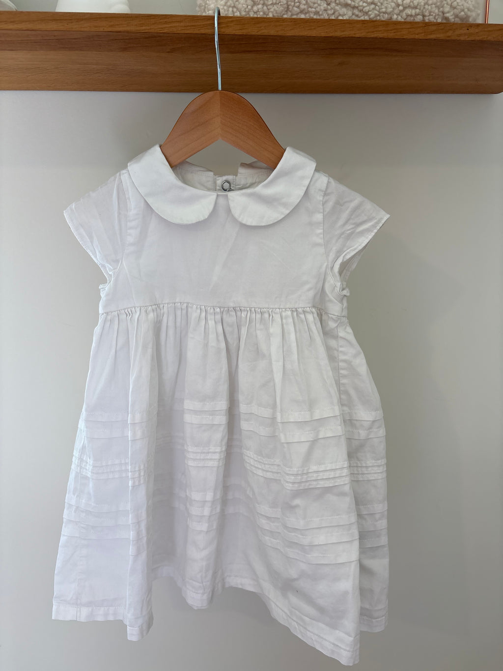 Petit Bateau - wit kleedje kraagje - 3Y/95