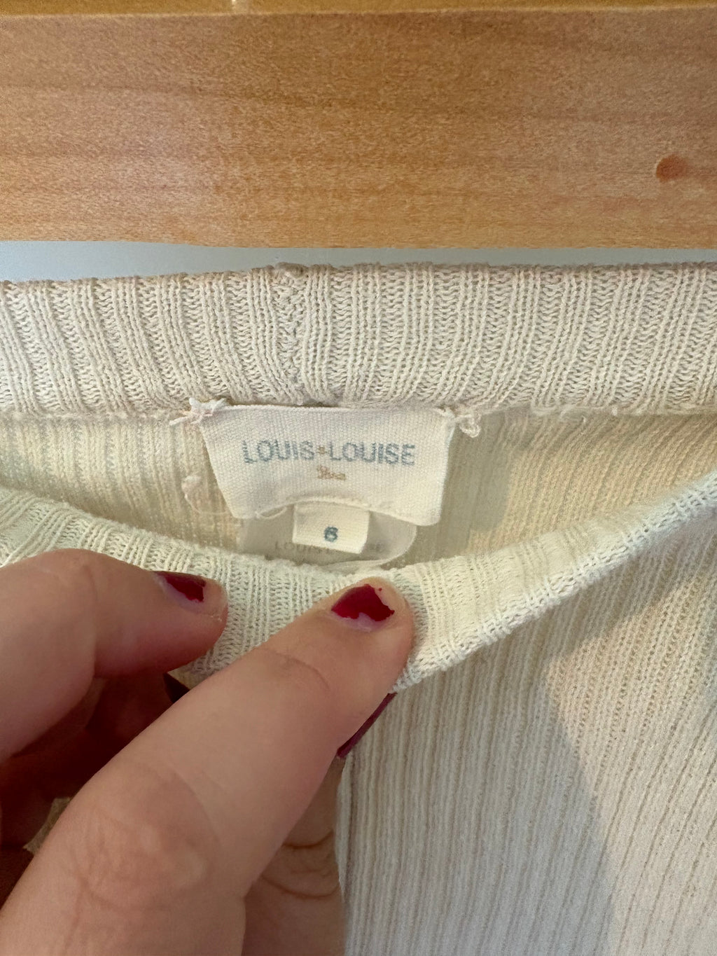 Louis Louise - wit broekje - 6 M