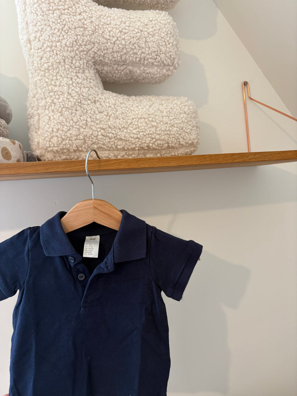 H&M - blauwe polo - 62