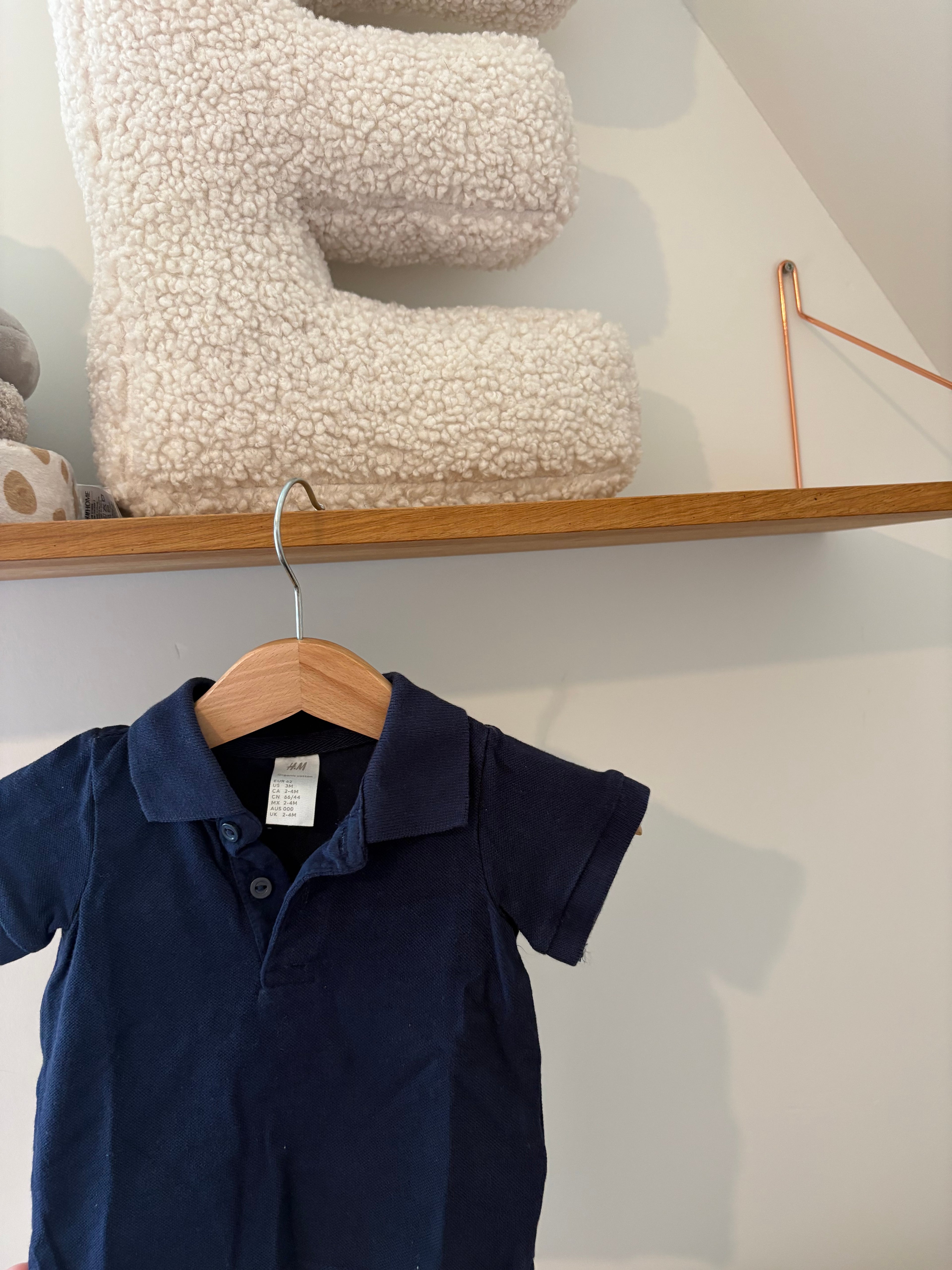 H&M - blauwe polo - 62