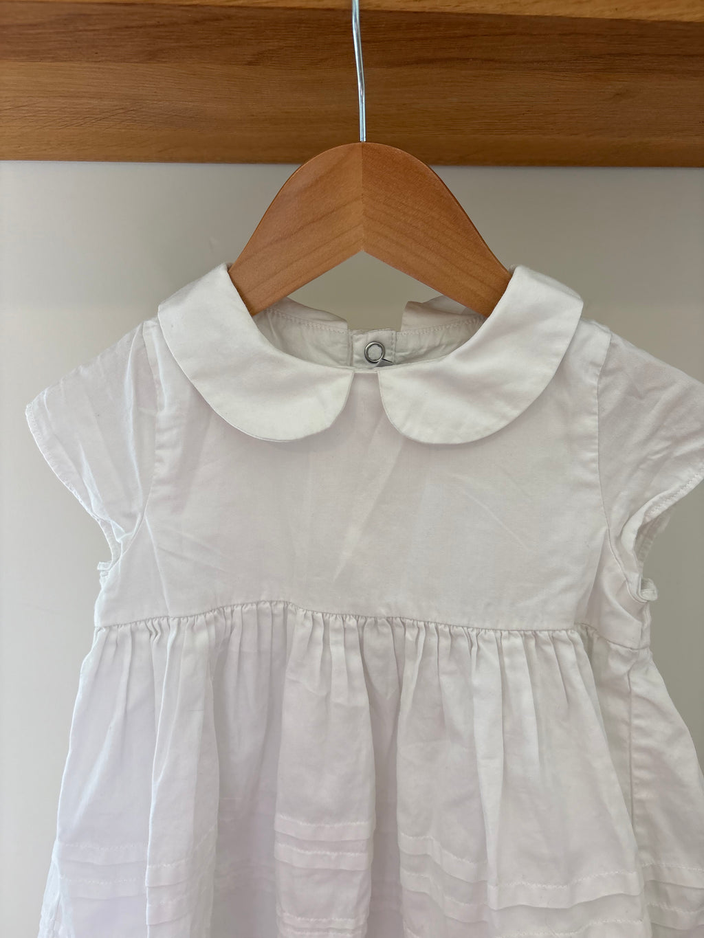 Petit Bateau - wit kleedje kraagje - 3Y/95