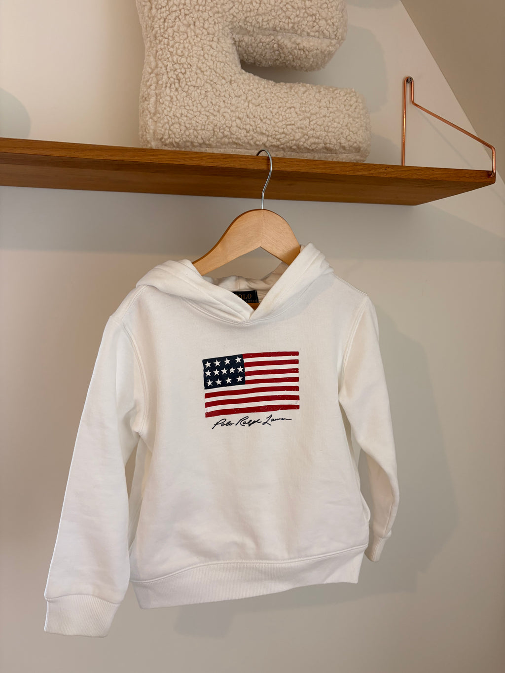 Ralph Lauren - witte sweater met kap - 5Y