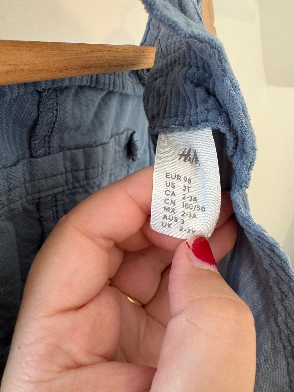 H&M -ribfluwelen salopette - 98