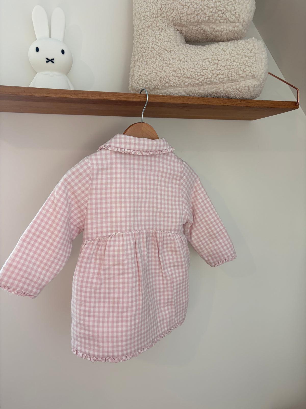 Gymp - mantel roze vichy ruitjes - 80