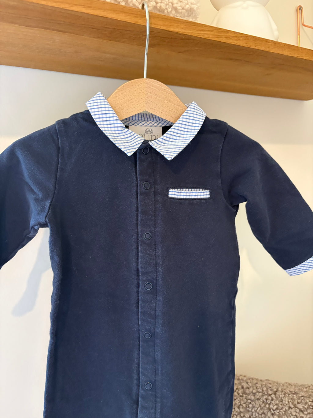 Natini - blauw kruippakje - 74