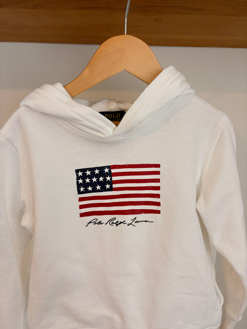 Ralph Lauren - witte sweater met kap - 5Y