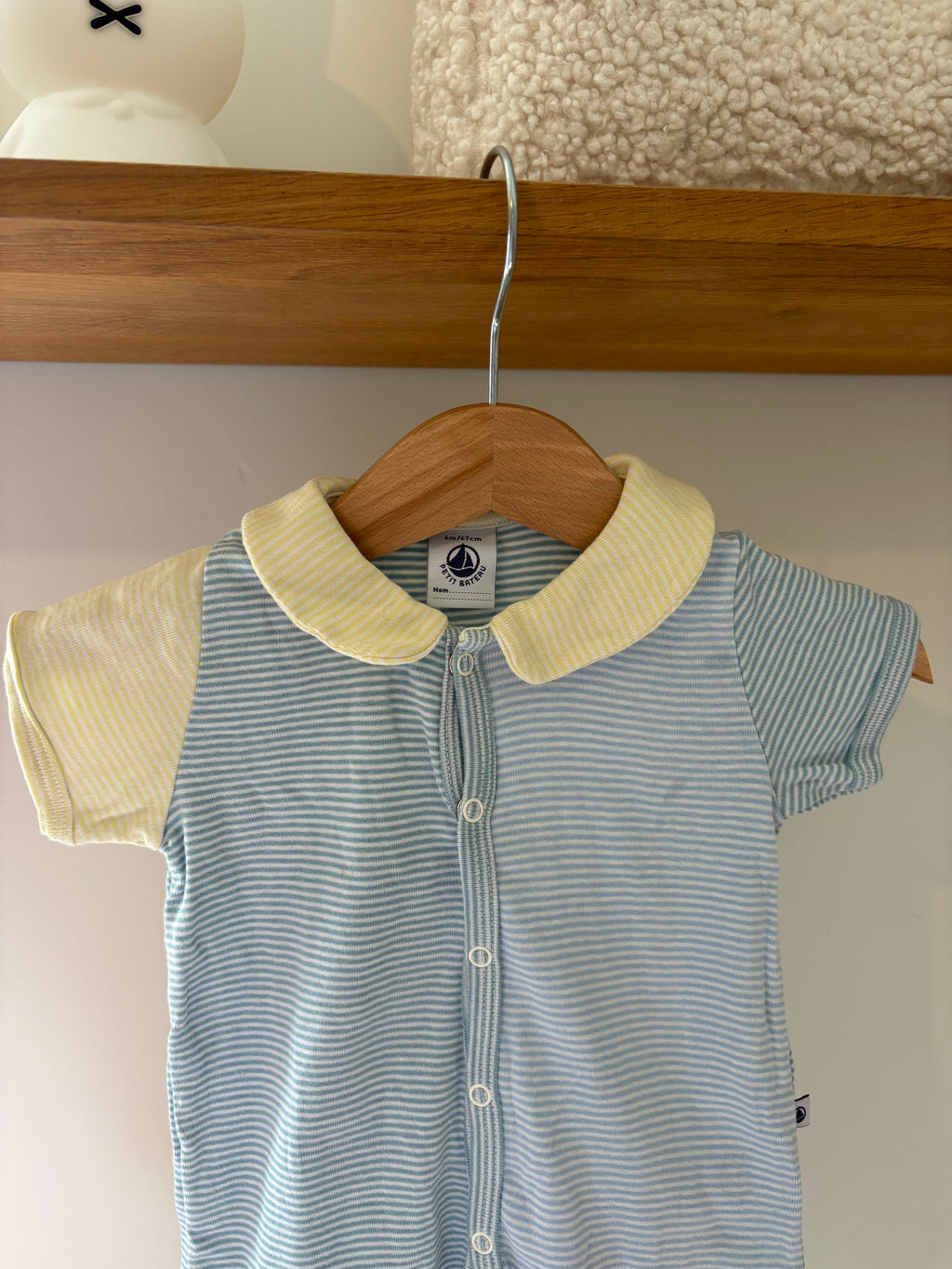Petit Bateau - blauwgeel boxpakje - 6M
