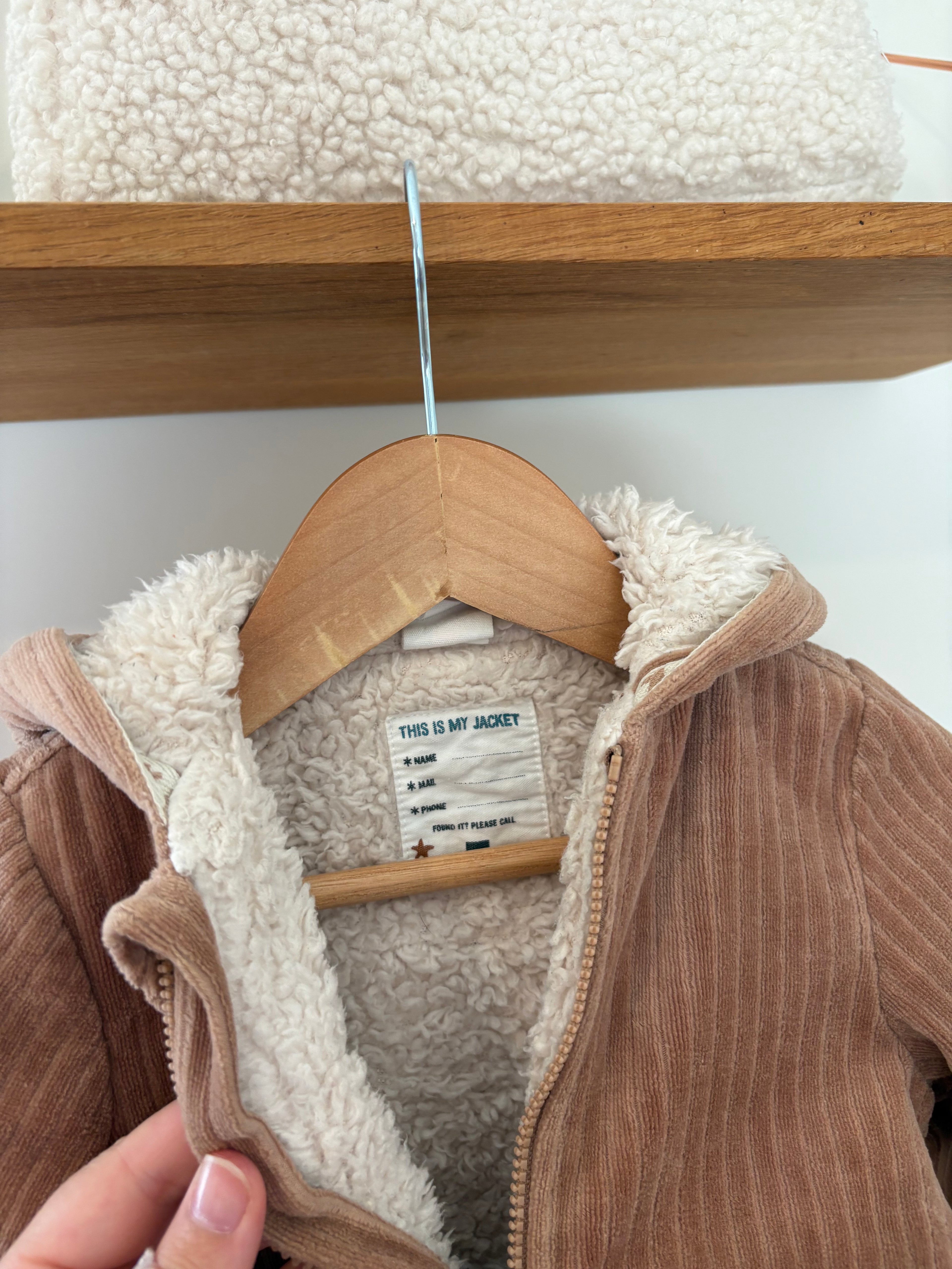 Hema - teddy vestje met fleece - 74