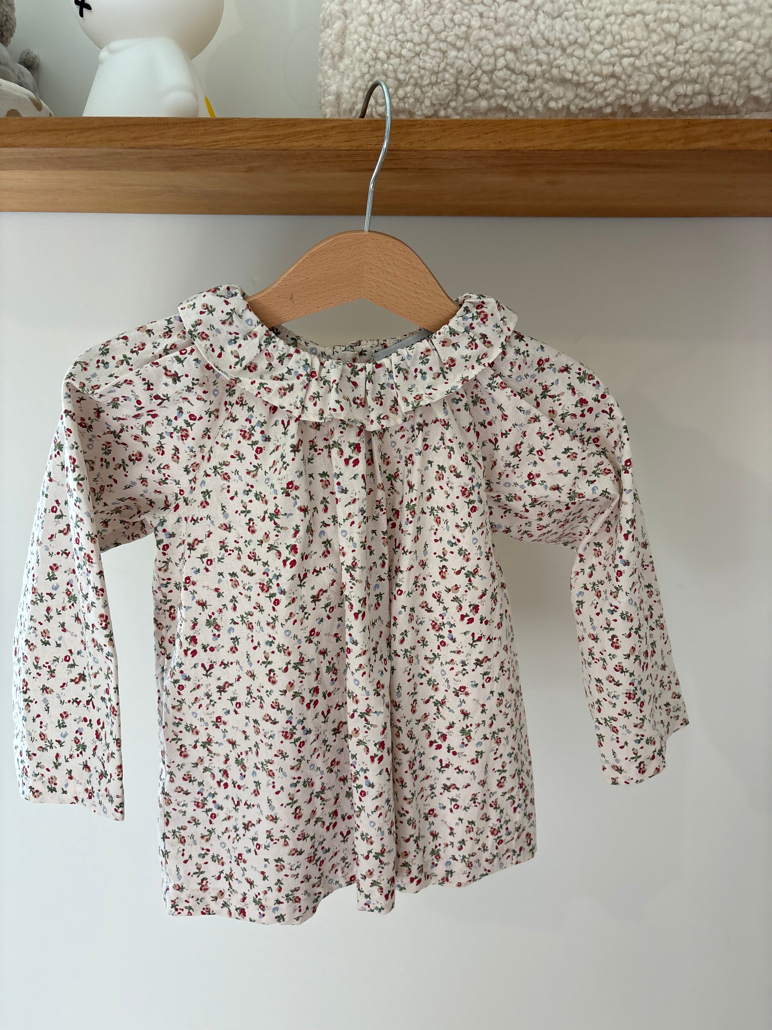 Comptoir Des Polissons - blouse bloemen met kraagje - 24M