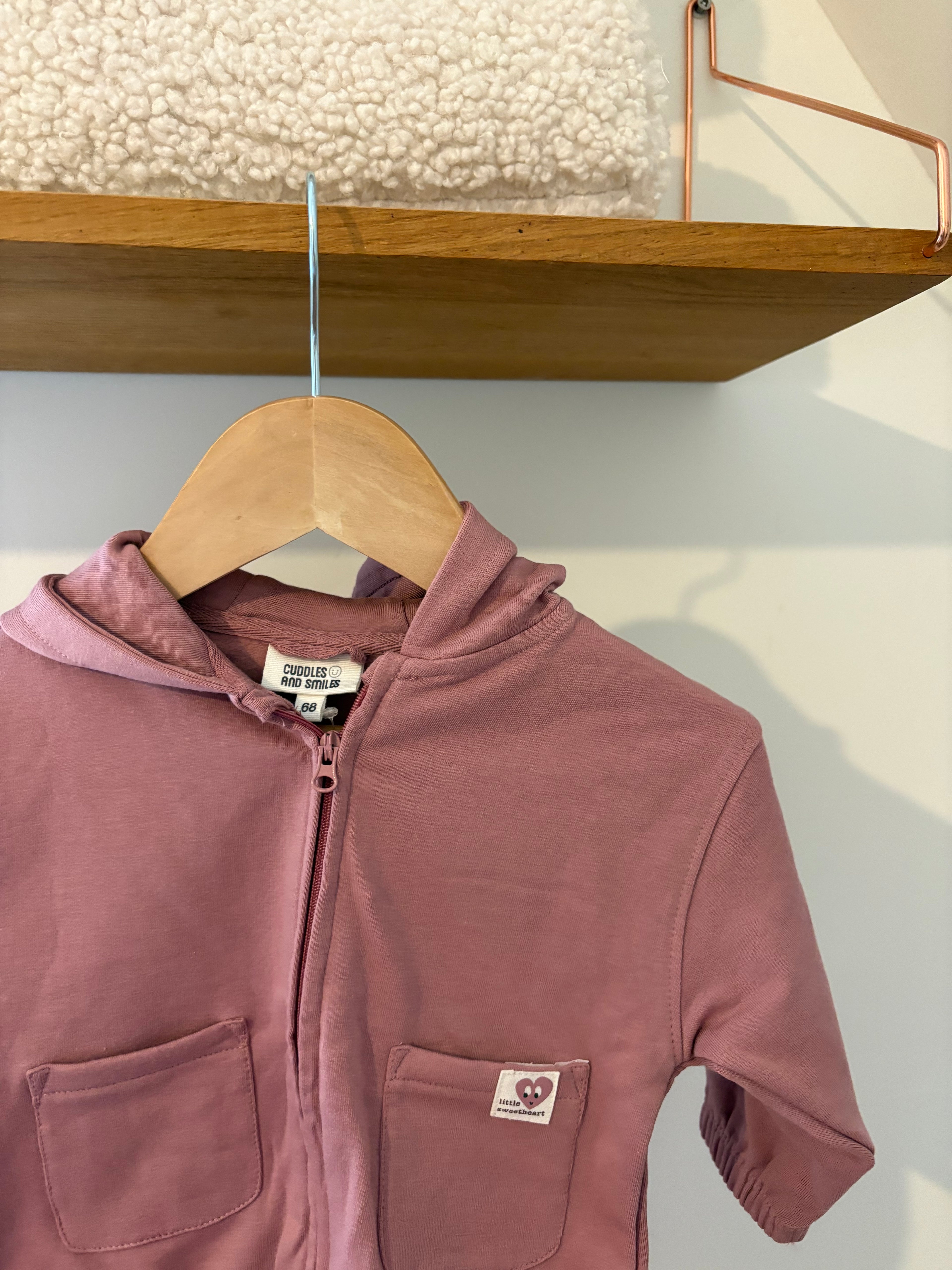 JBC - roze trui met rits "little sweetie" - 68