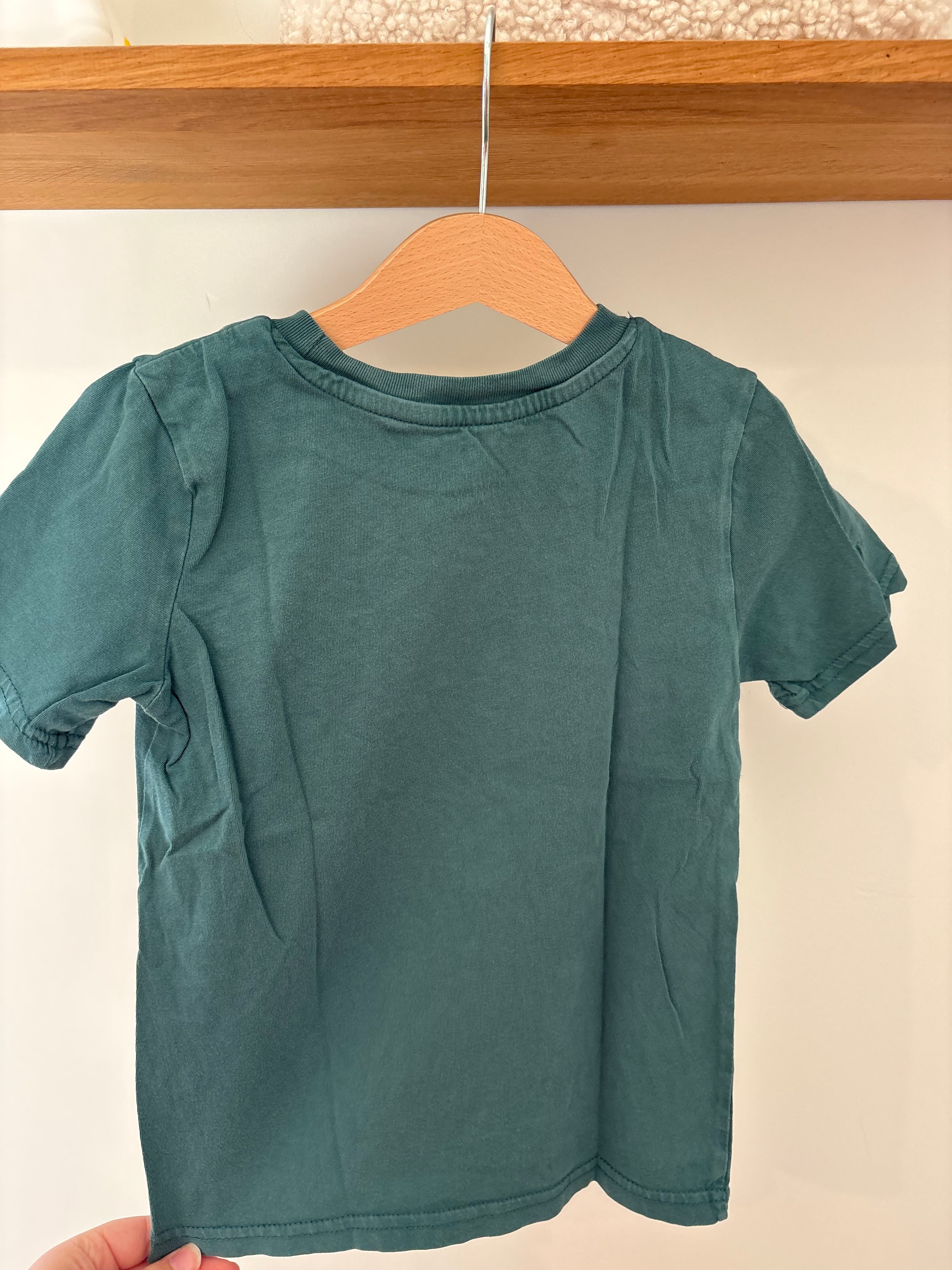 H&M - tshirt groen - 7/8Y