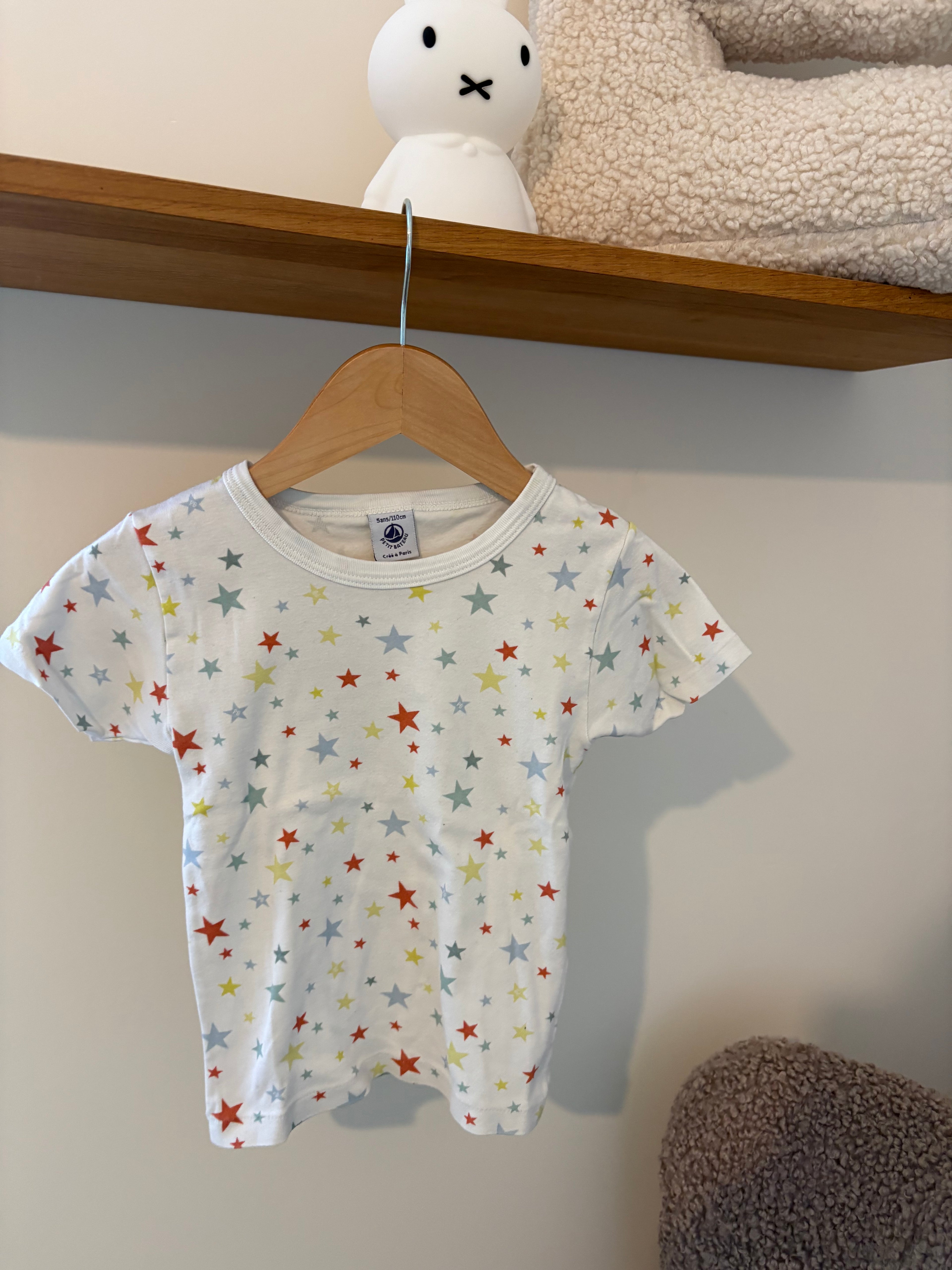 Petit Bateau - tshirt sterren - 5Y