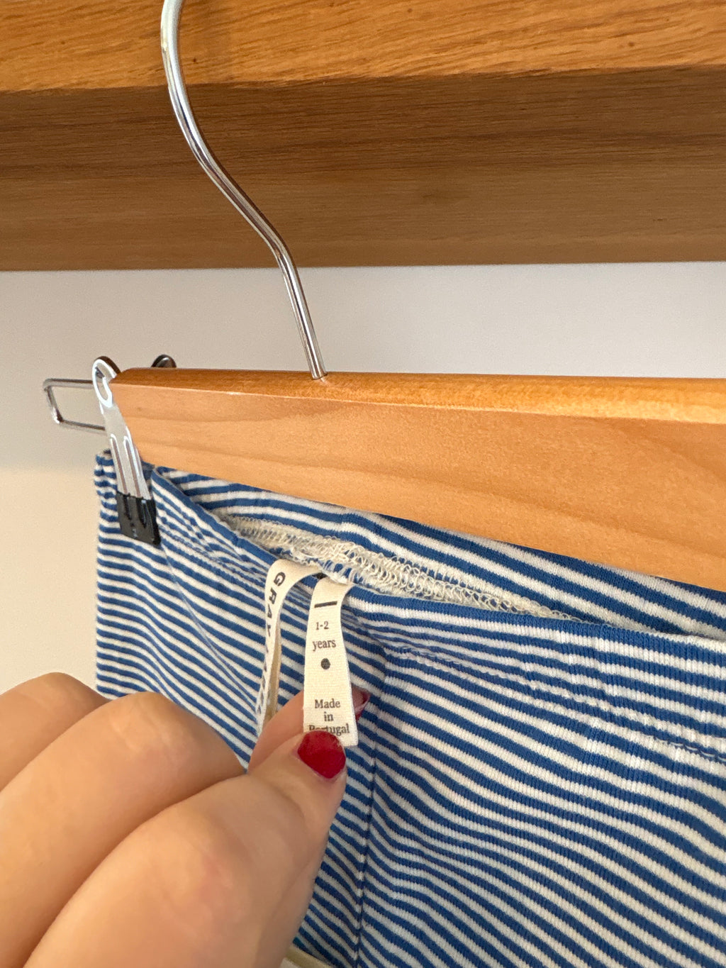Gray Label - broekje blauw/witte streepjes - 1/2Y