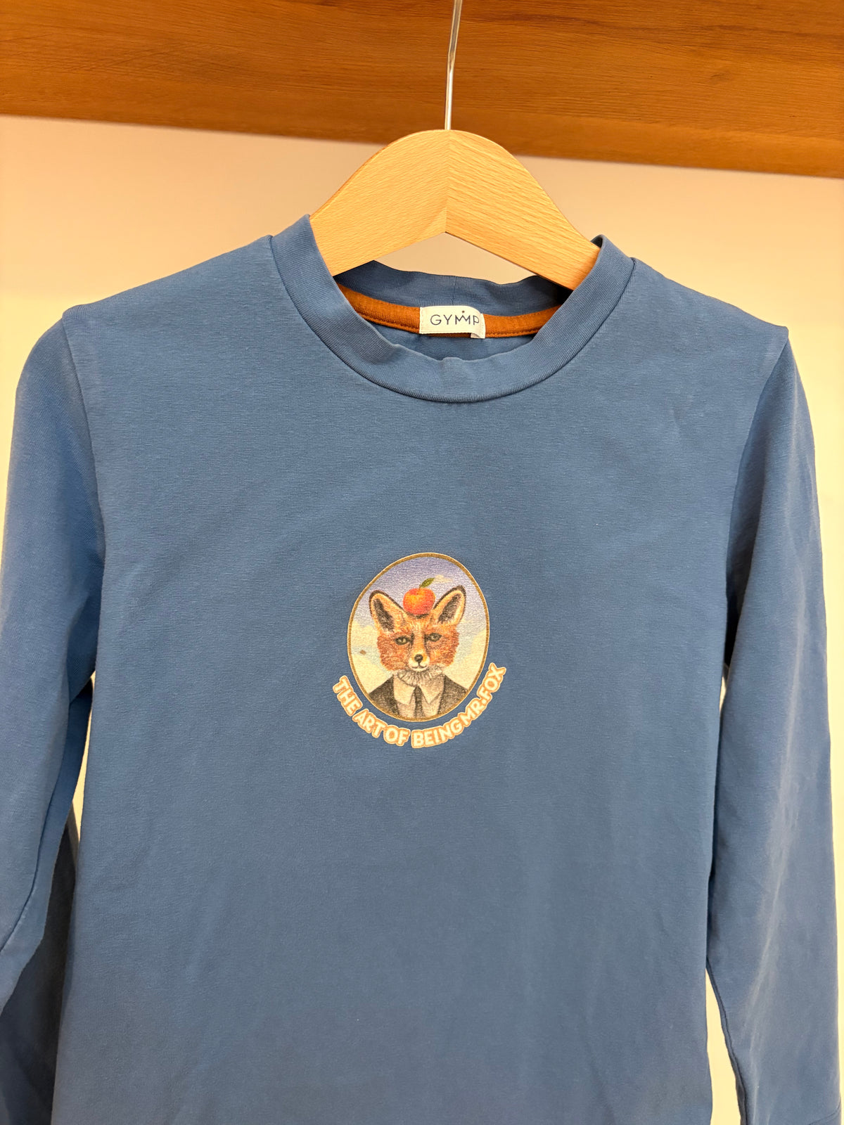 Gymp - blauwe tshirt lange mouwen - 122
