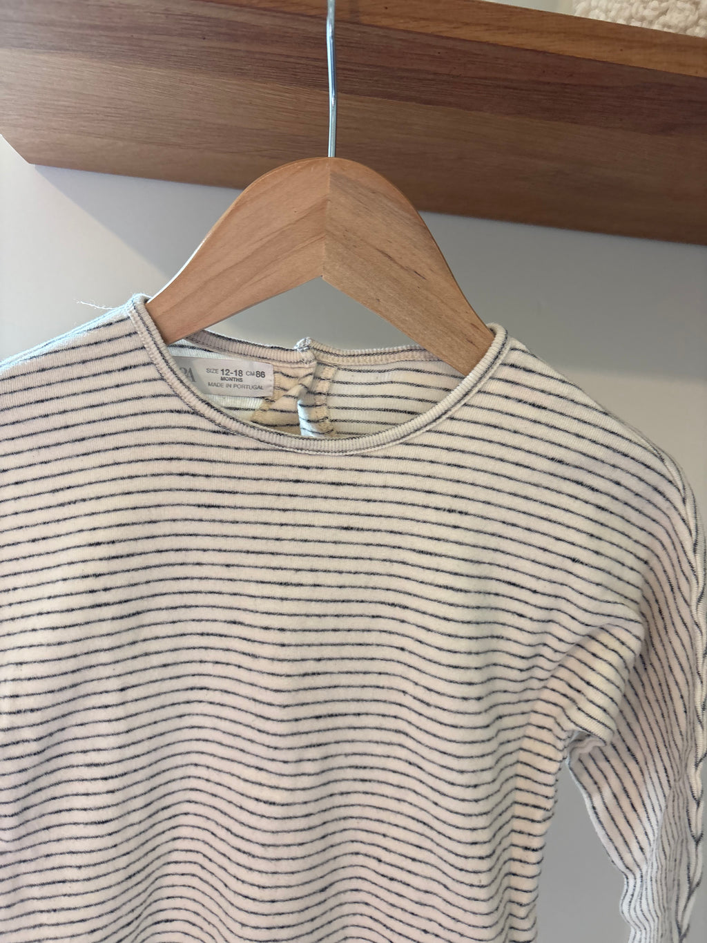 Zara - shirt lange mouwen streepjes - 86