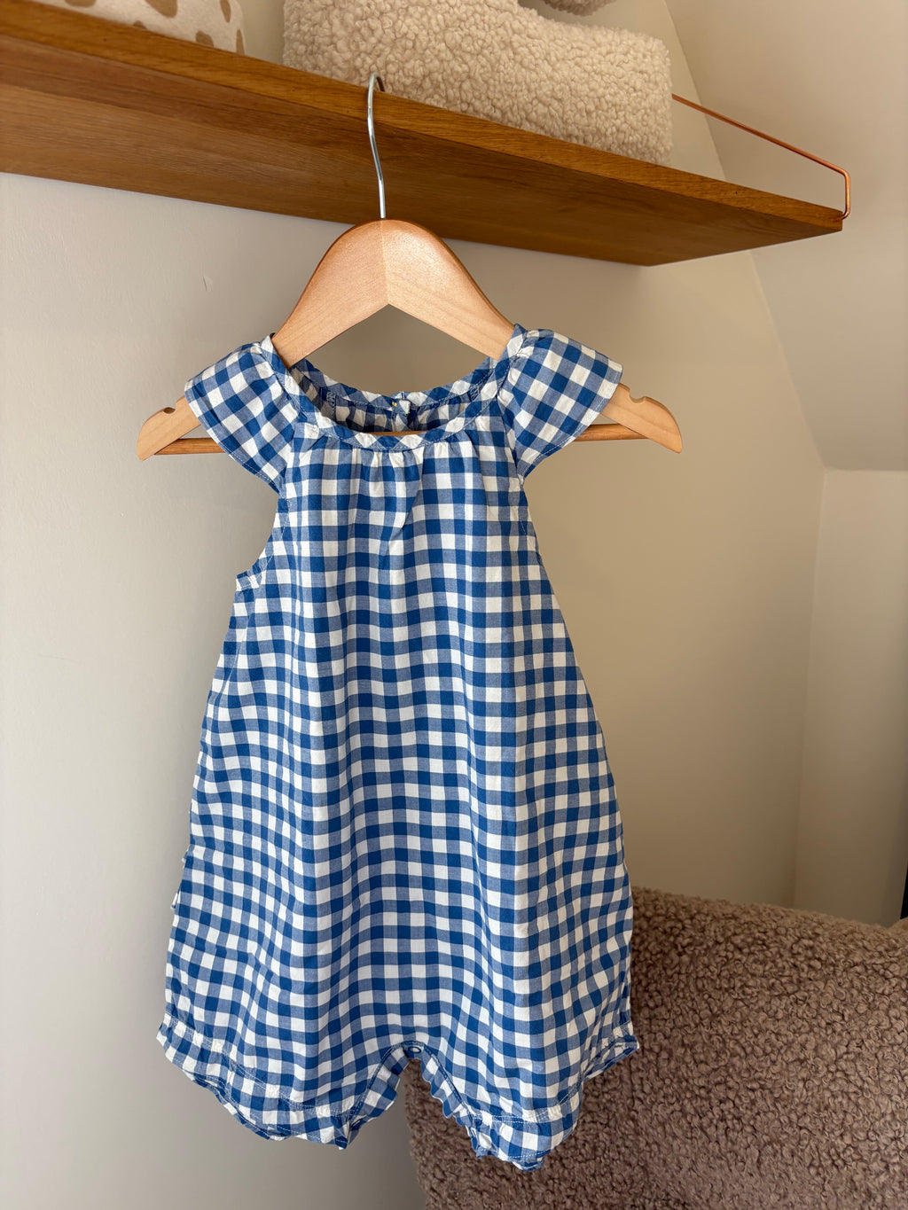 petit bateau - boxpakje blauw vichy ruitjes - 86
