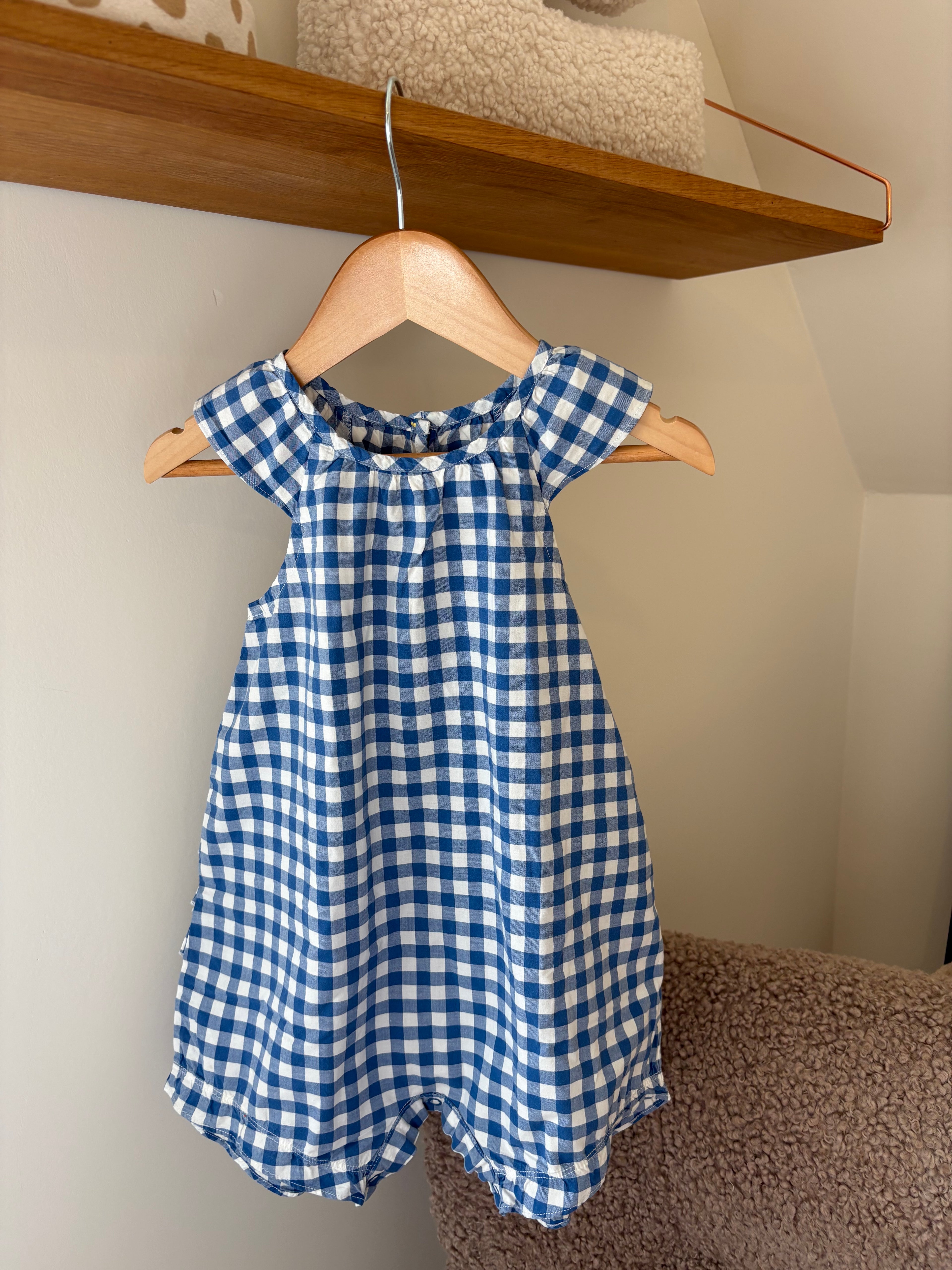 petit bateau - boxpakje blauw vichy ruitjes - 86